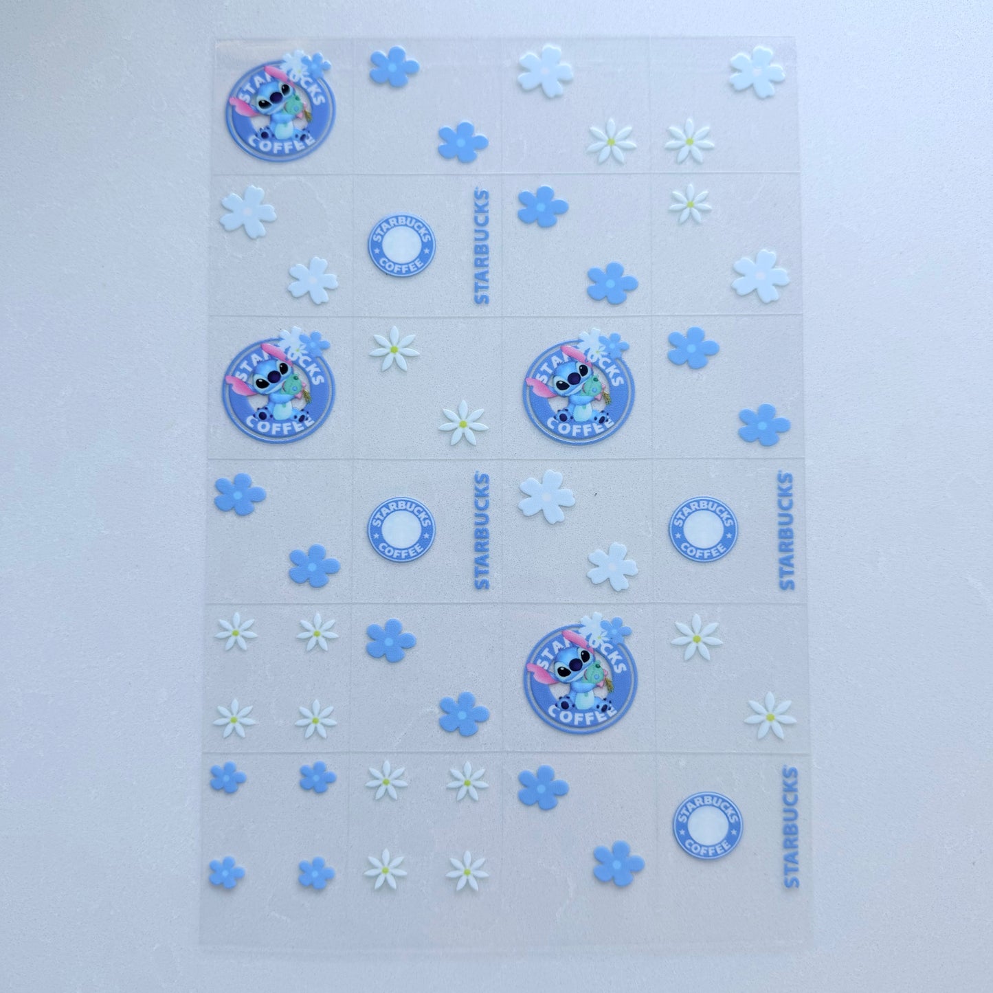 Premium A5 Kiss Cut UVDTF Wraps | A5 Transfer Sheet | Ready to Apply | Blue Alien 3