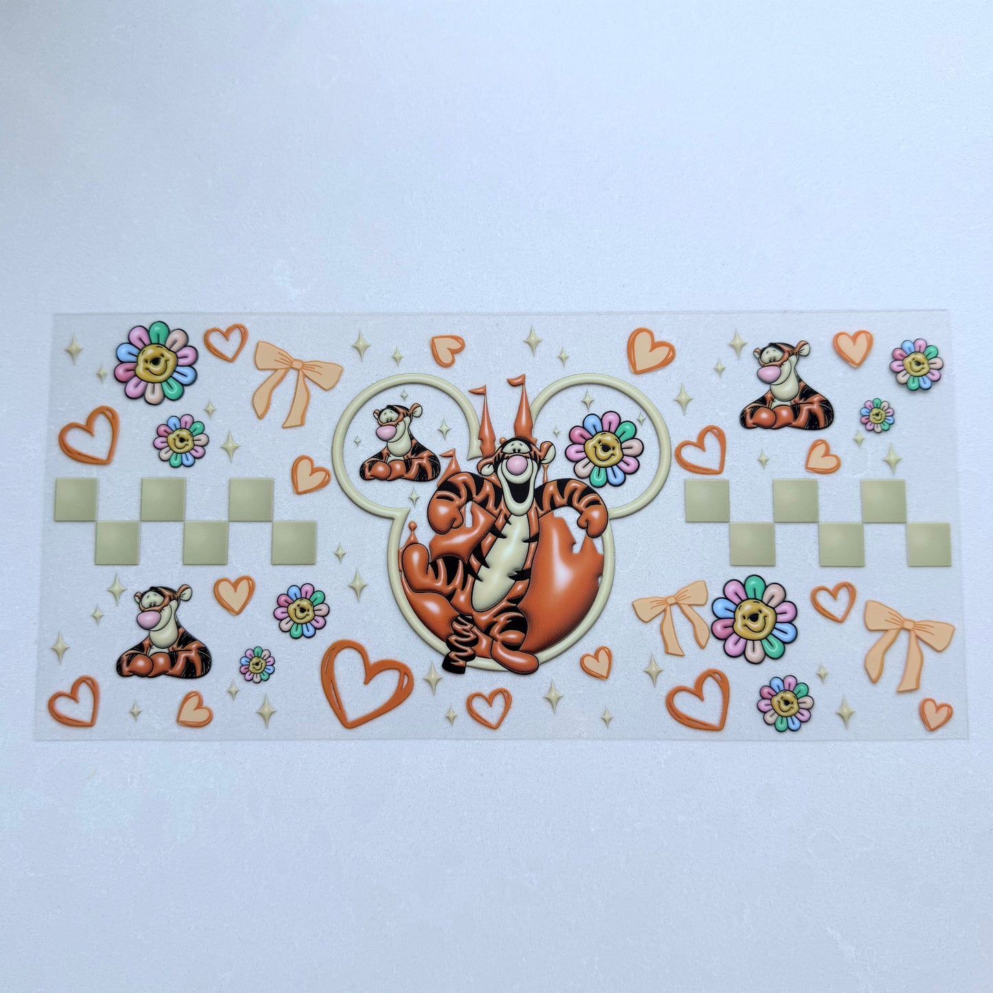 Double Sided UVDTF Wrap | 16oz Tumbler Transfer | 24cm x 11cm | Honey Bear & Friends | 84
