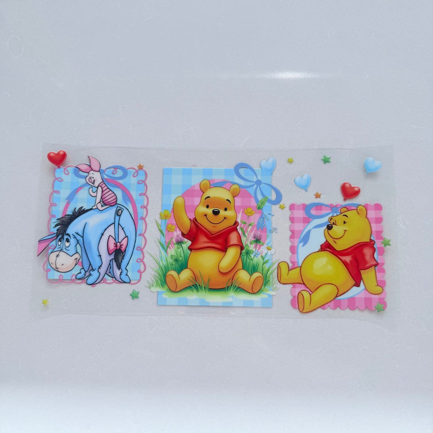 Double Sided UVDTF Wrap | 16oz Tumbler Transfer | 24cm x 11cm | Honey Bear & Friends | 100