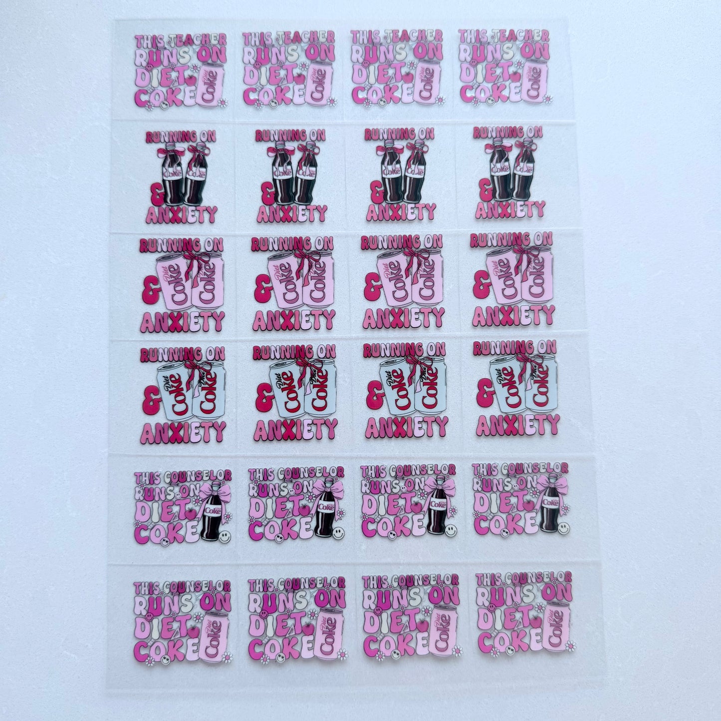 Premium A5 Kiss Cut UVDTF Wraps | A5 Transfer Sheet | Ready to Apply | Drinks 6