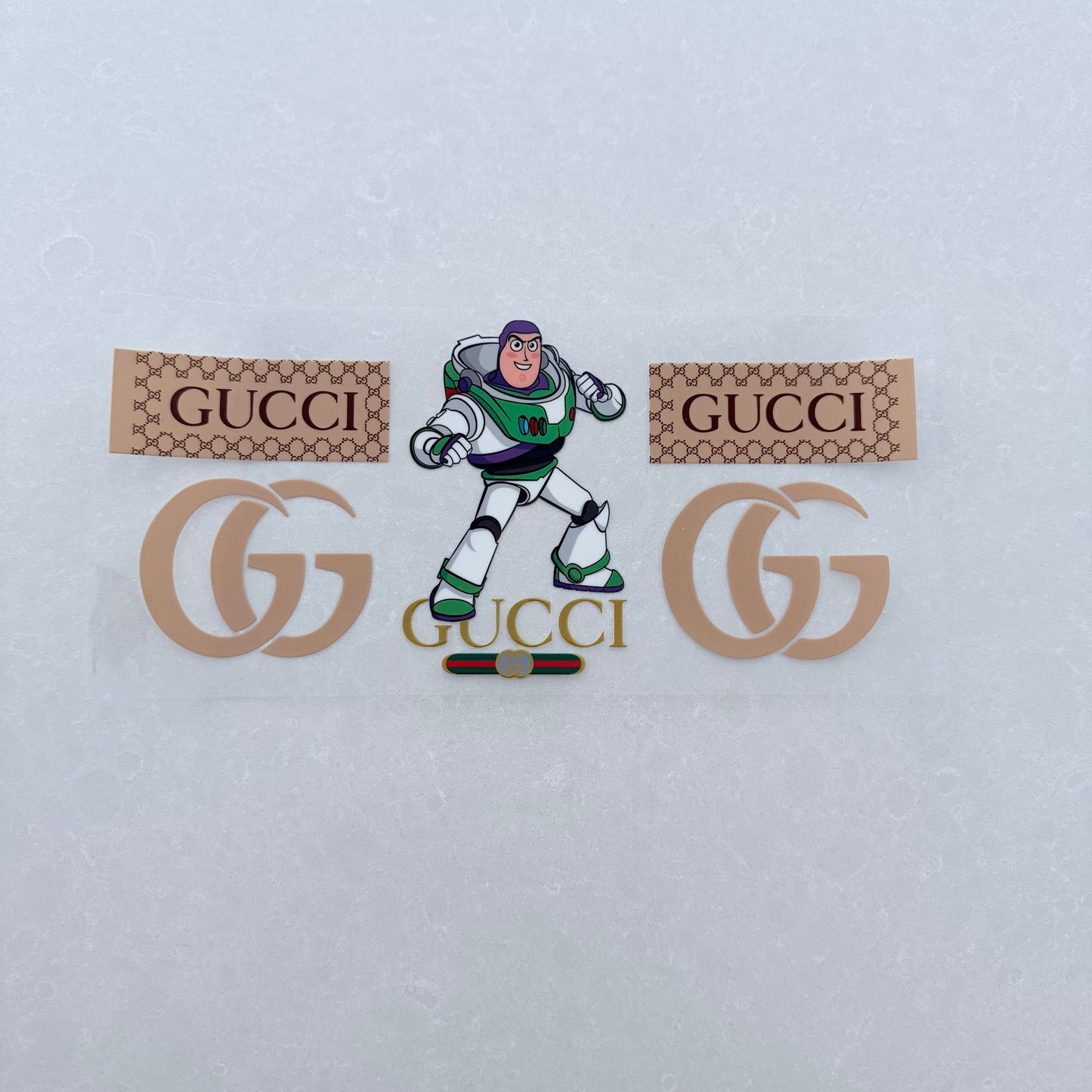 Single Sided UV DTF Wrap 16oz Tumbler Transfer (24cm x 11cm) designer GG to infinity