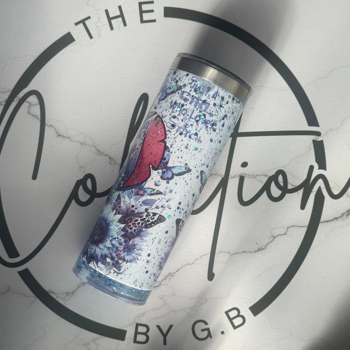 20oz Storyboard Tumbler | Insulated Drinkware | Girl Who Loves Blue Alien