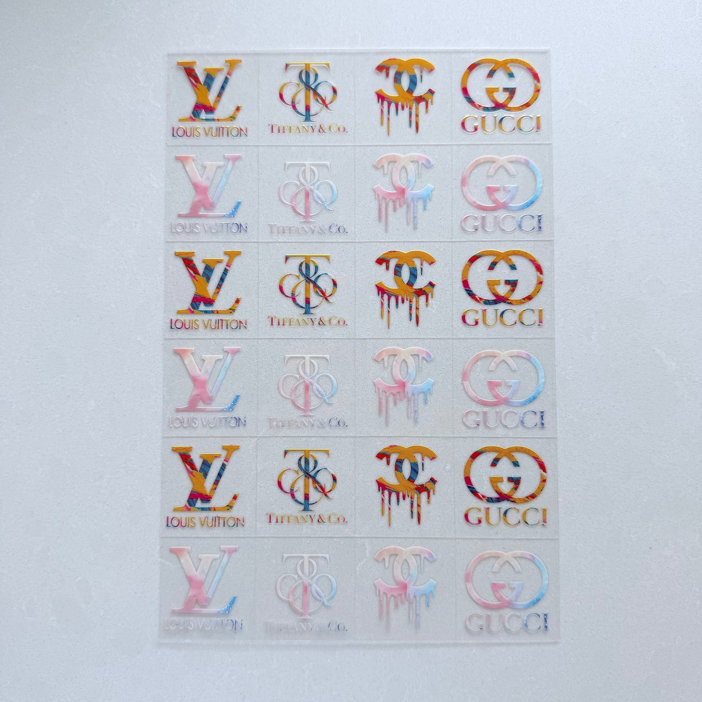 Premium A5 Kiss Cut UVDTF Wraps | A5 Transfer Sheet | Ready to Apply | Designer 6