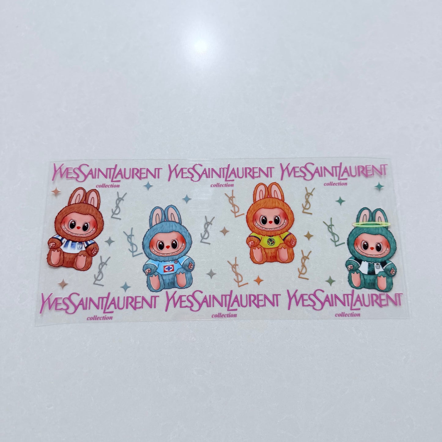 Double Sided UVDTF Wrap | 16oz Tumbler Transfer | 24cm x 11cm | Designer 21