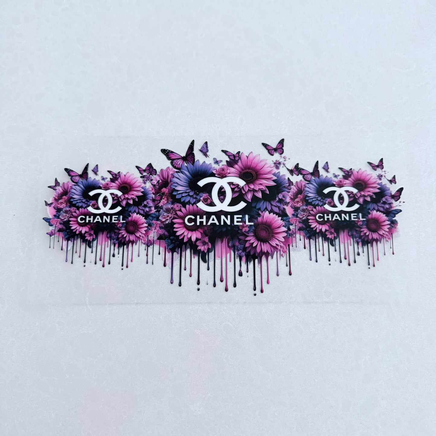 Double Sided UVDTF Wrap | 16oz Tumbler Transfer | 24cm x 11cm | Designer 48