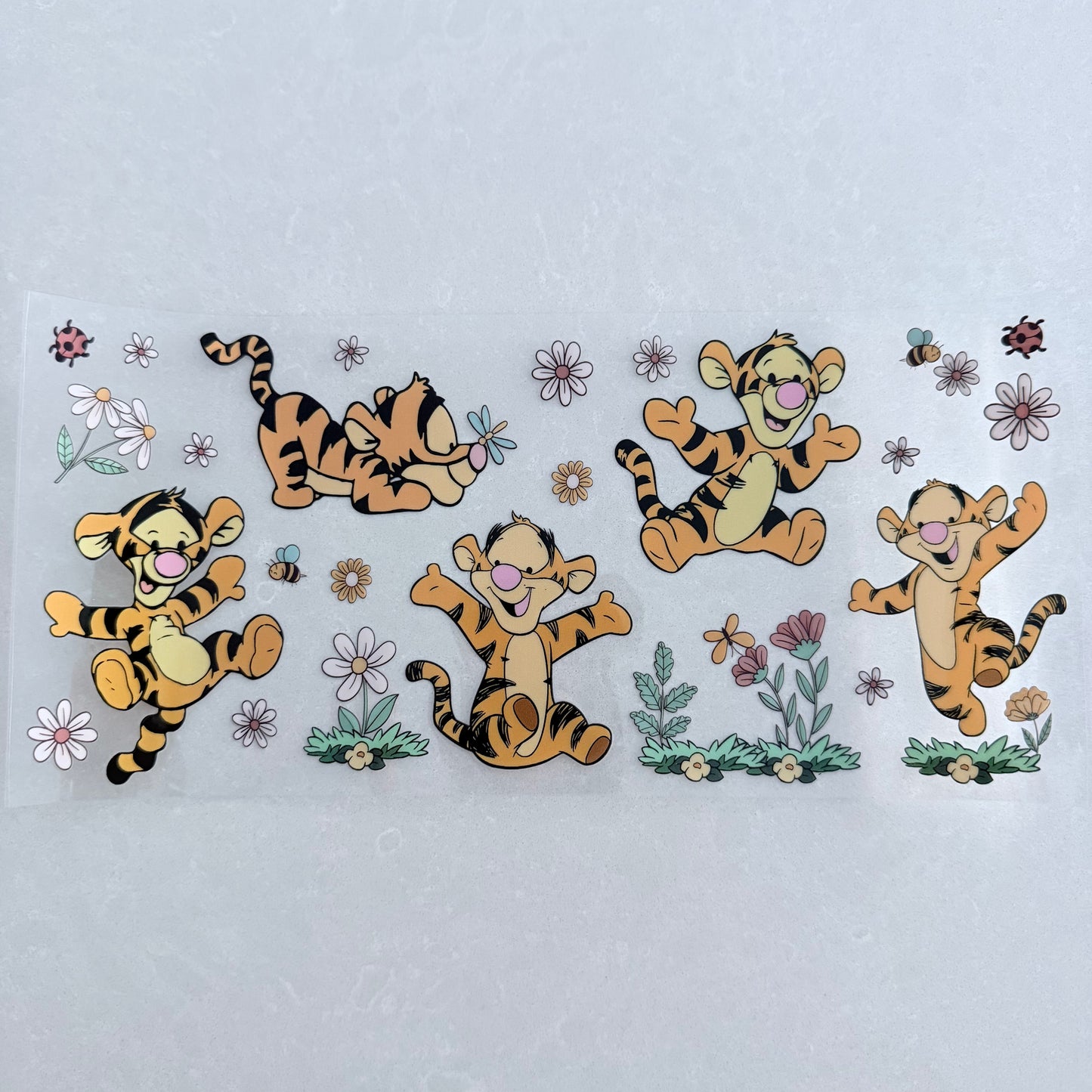 Single Sided UV DTF Wrap 16oz Tumbler Transfer (24cm x 11cm) baby tigger bugs