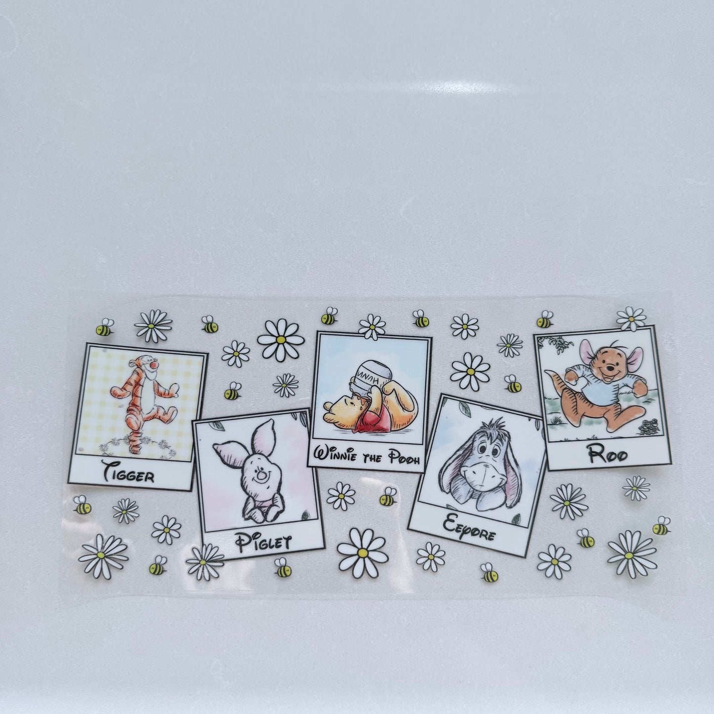 Double Sided UVDTF Wrap | 16oz Tumbler Transfer | 24cm x 11cm | Honey Bear & Friends | 93