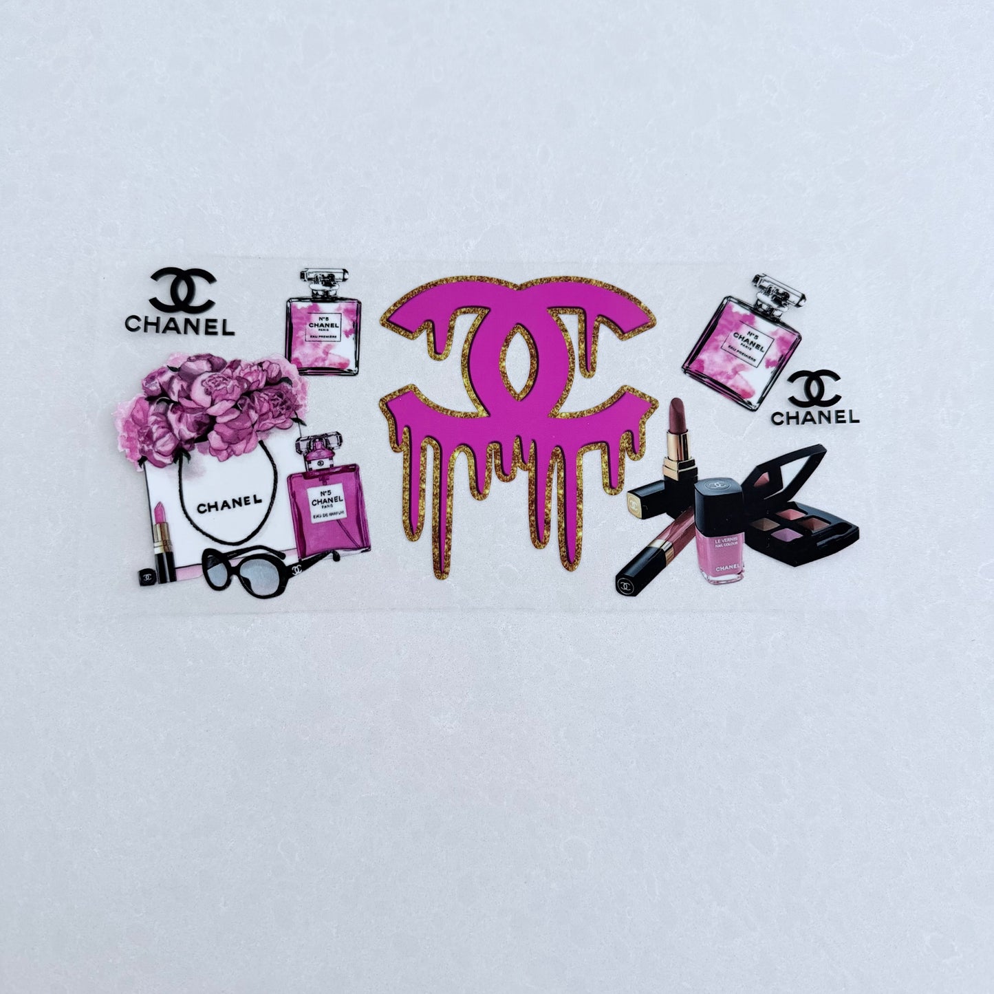 Double Sided UVDTF Wrap | 16oz Tumbler Transfer | 24cm x 11cm | Designer 52