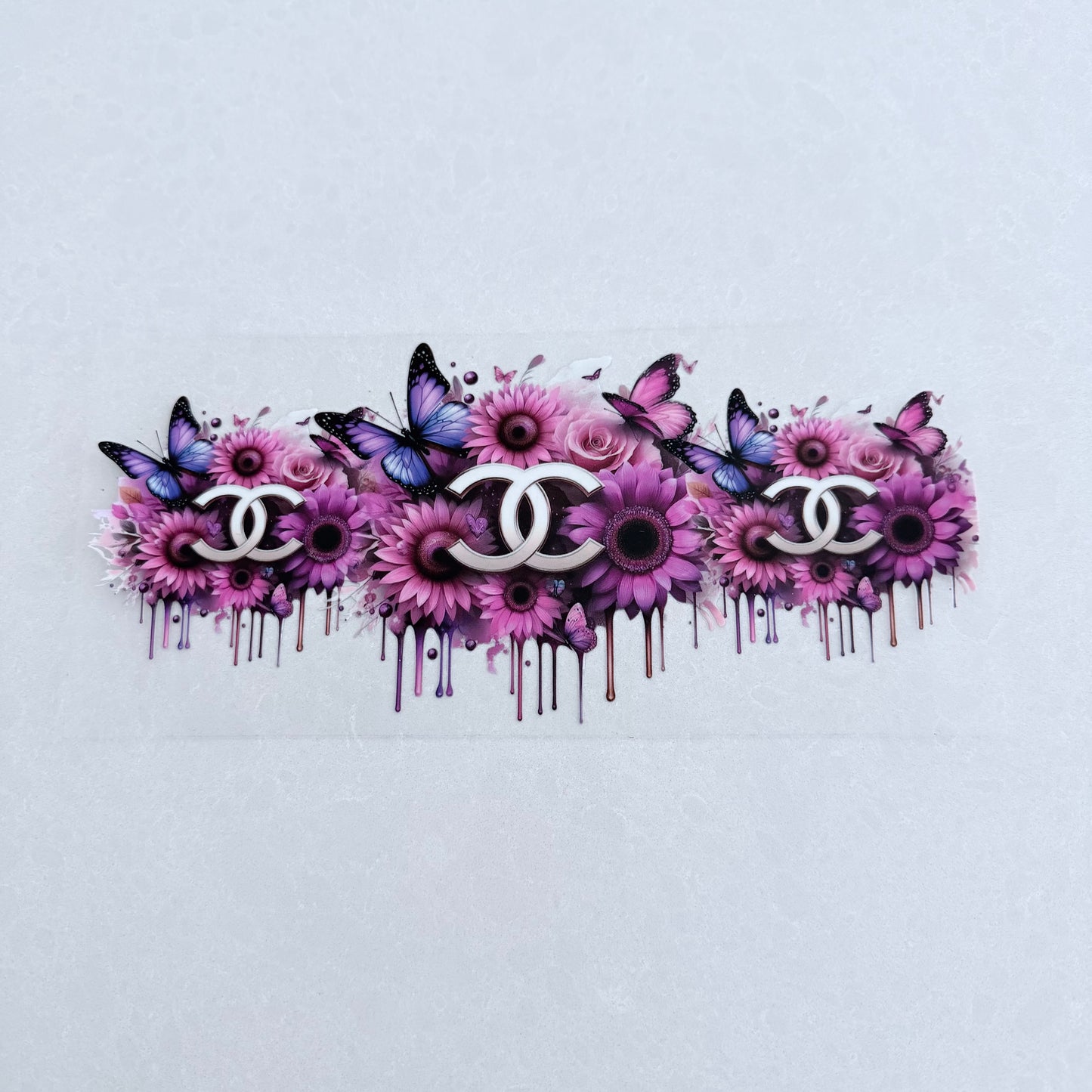 Double Sided UVDTF Wrap | 16oz Tumbler Transfer | 24cm x 11cm | Designer 49