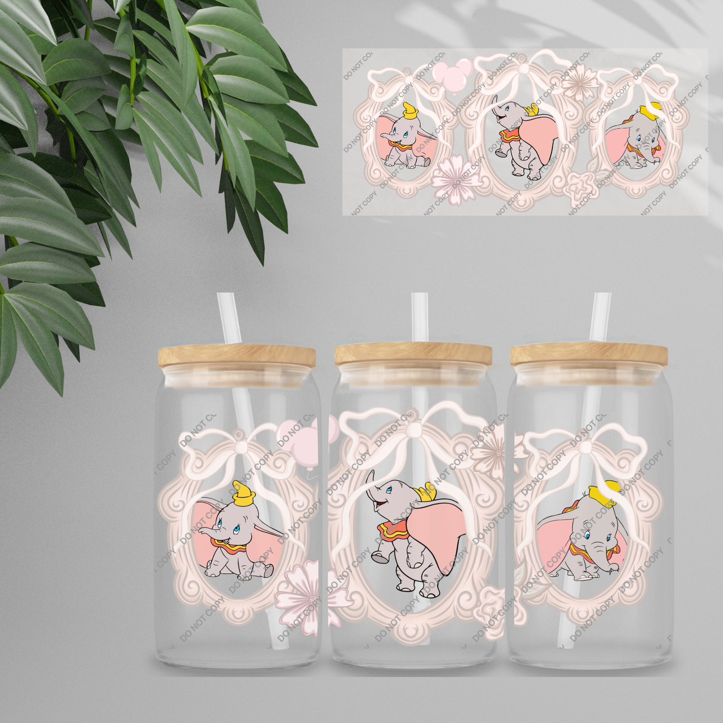 Double Sided UVDTF Wrap | 16oz Tumbler Transfer | 24cm x 11cm | characters 135