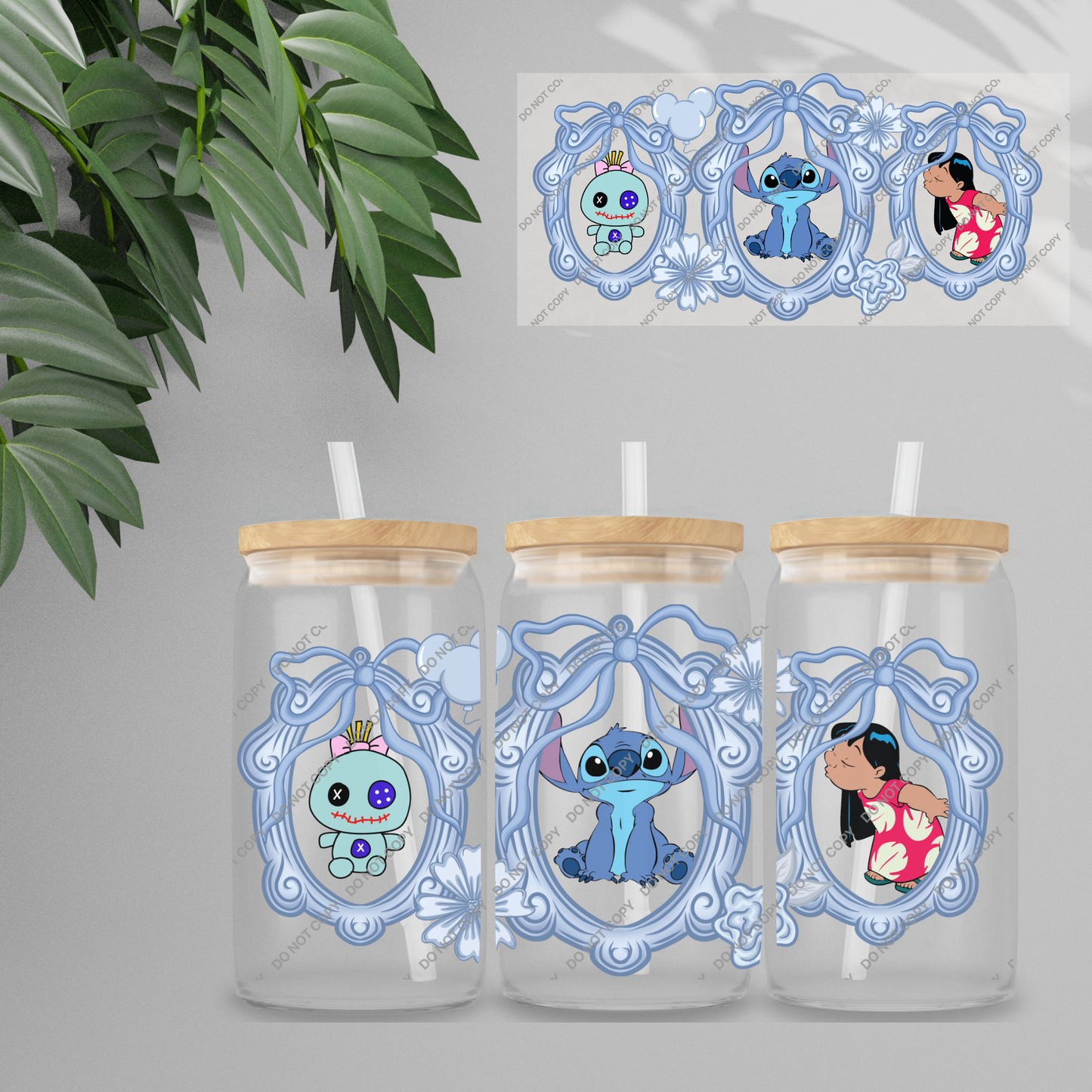 Double Sided UVDTF Wrap | 16oz Tumbler Transfer | 24cm x 11cm | characters 126