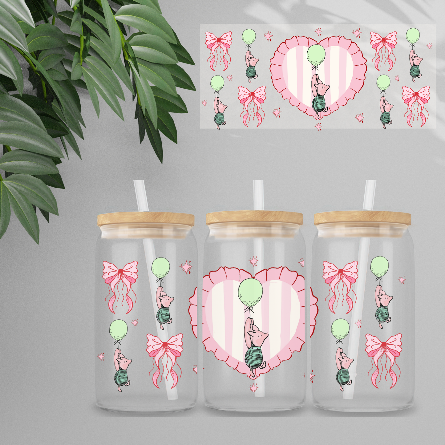 Double Sided UVDTF Wrap | 16oz Tumbler Transfer | 24cm x 11cm | Honey Bear & Friends | 30