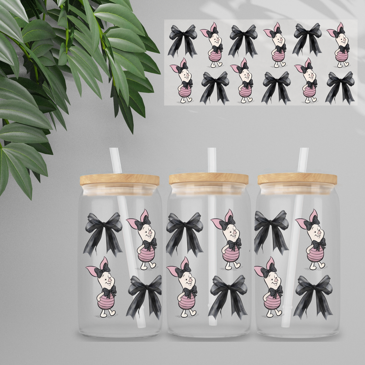 Double Sided UVDTF Wrap | 16oz Tumbler Transfer | 24cm x 11cm | Honey Bear & Friends | 25
