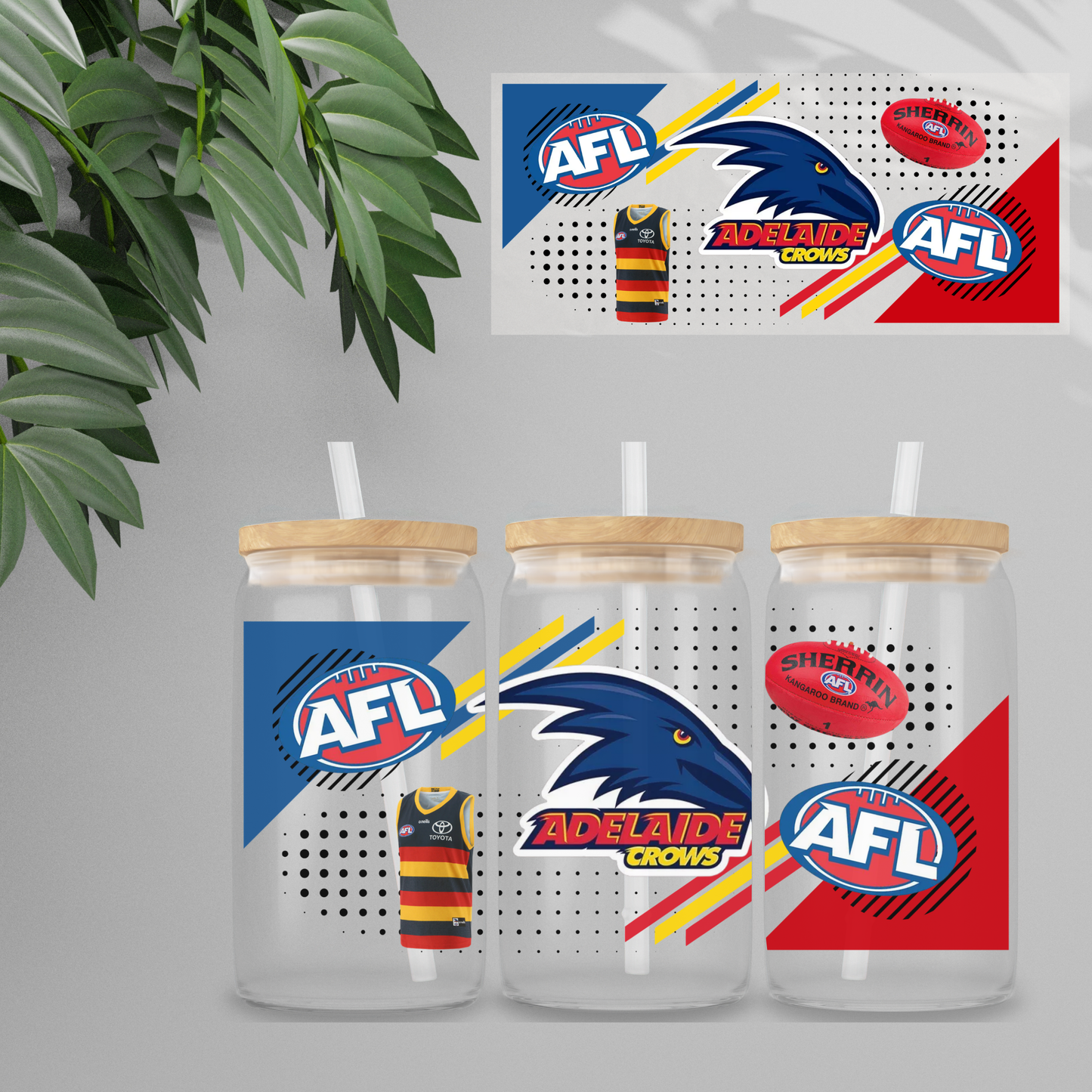 Double Sided UVDTF Wrap | 16oz Tumbler Transfer | 24cm x 11cm | Sports | 12