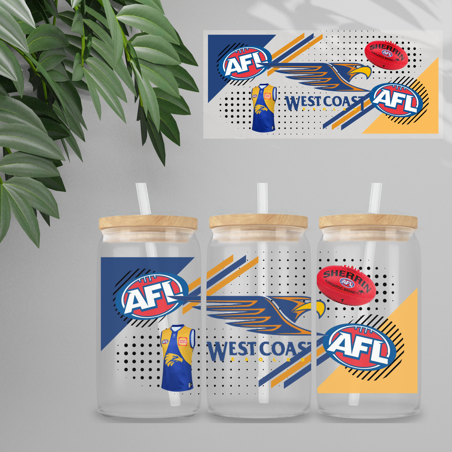 Double Sided UVDTF Wrap | 16oz Tumbler Transfer | 24cm x 11cm | Sports | 11