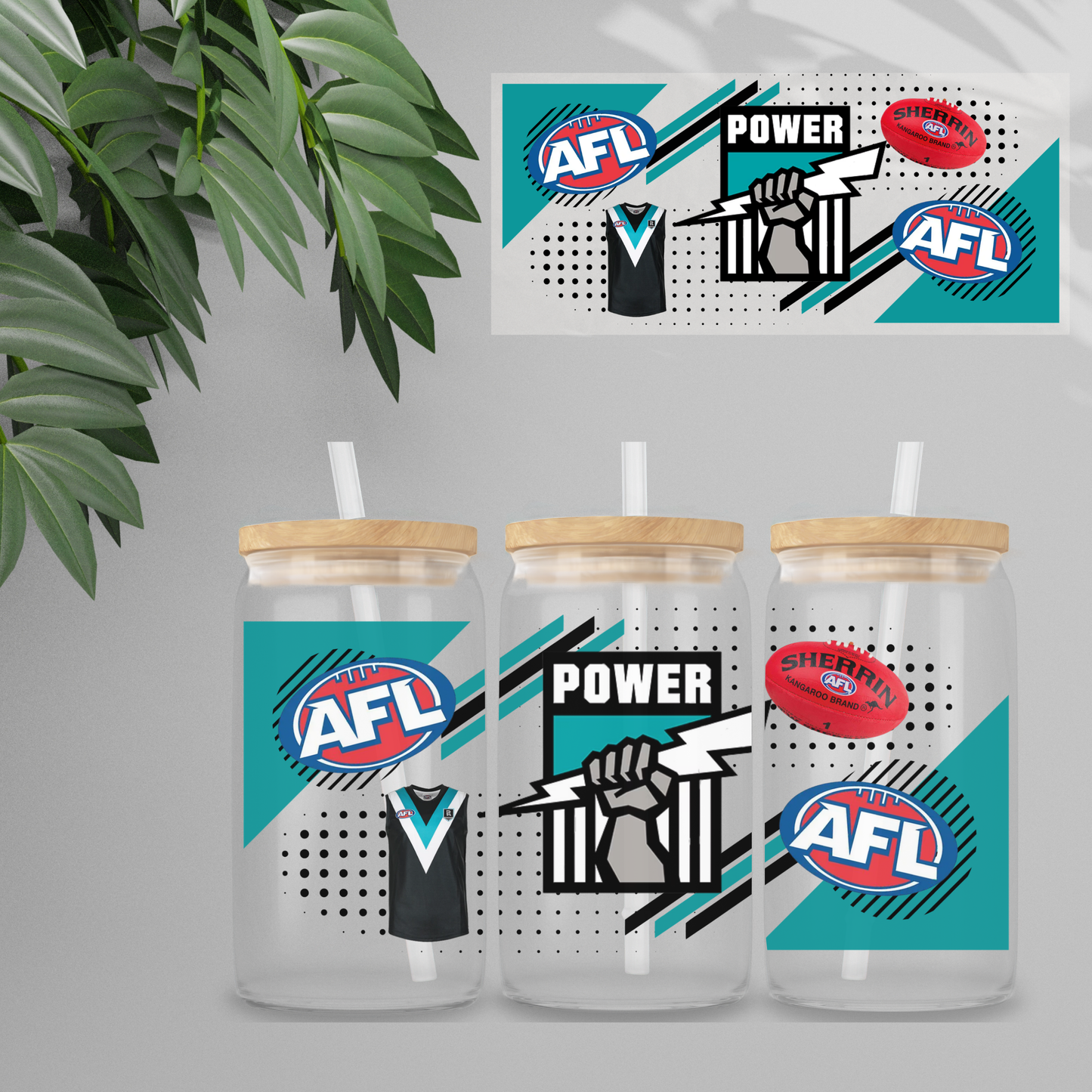Double Sided UVDTF Wrap | 16oz Tumbler Transfer | 24cm x 11cm | Sports | 6