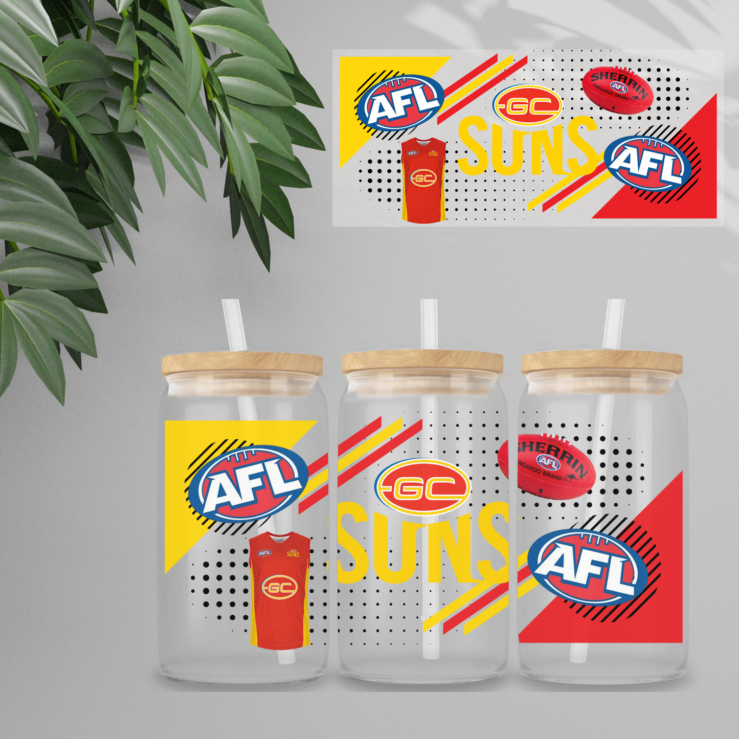 Double Sided UVDTF Wrap | 16oz Tumbler Transfer | 24cm x 11cm | Sports | 10