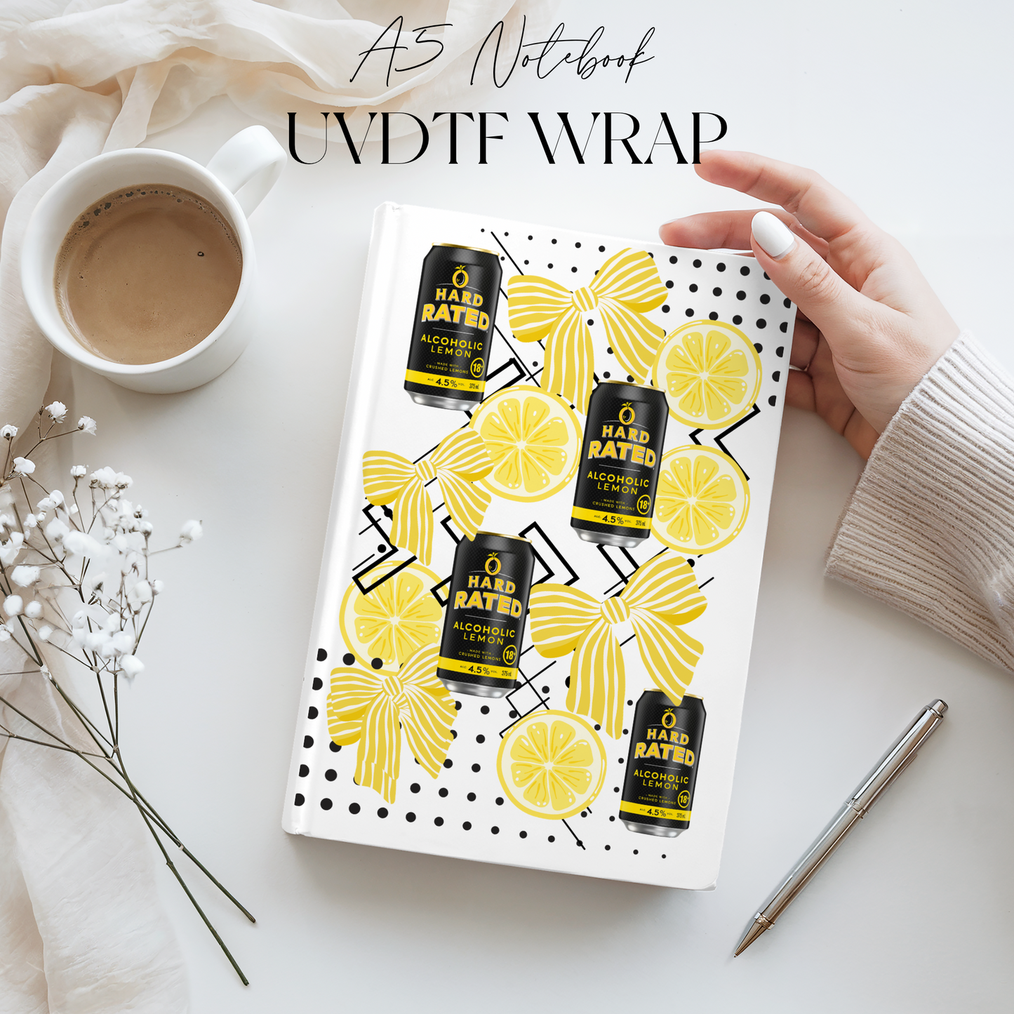 Premium A5 Notebook UVDTF Wraps | A5 Transfer | Design 11