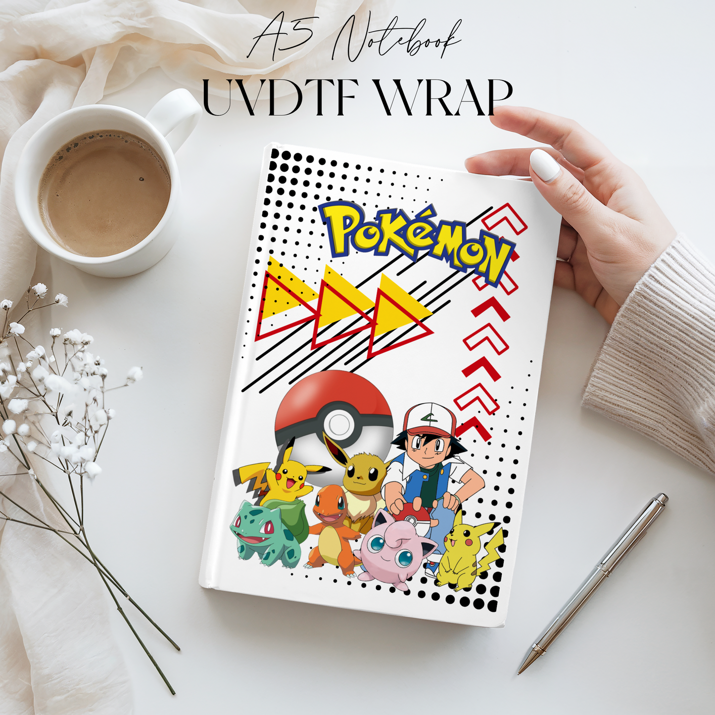 Premium A5 Notebook UVDTF Wraps | A5 Transfer | Design 9