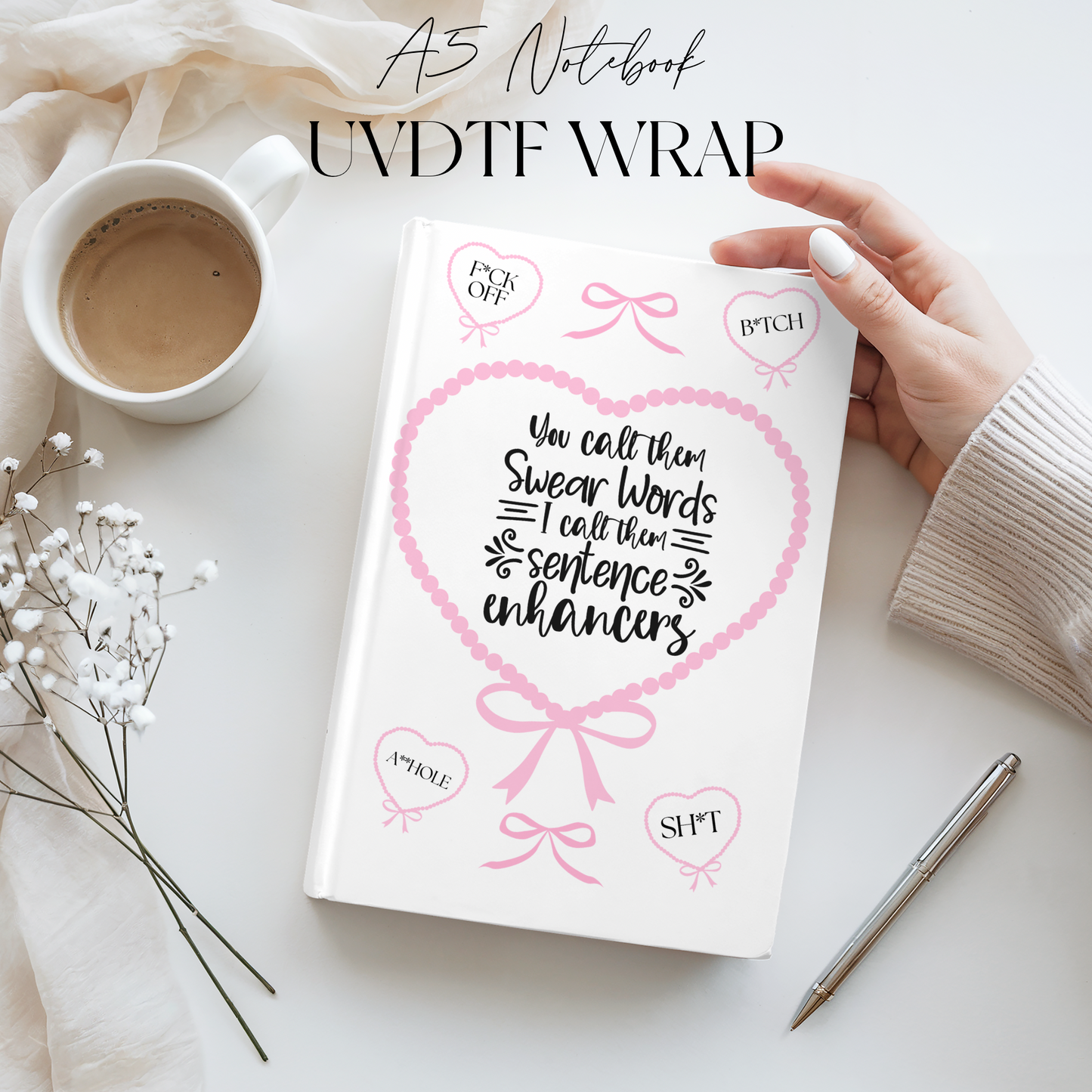 Premium A5 Notebook UVDTF Wraps | A5 Transfer | Design 6