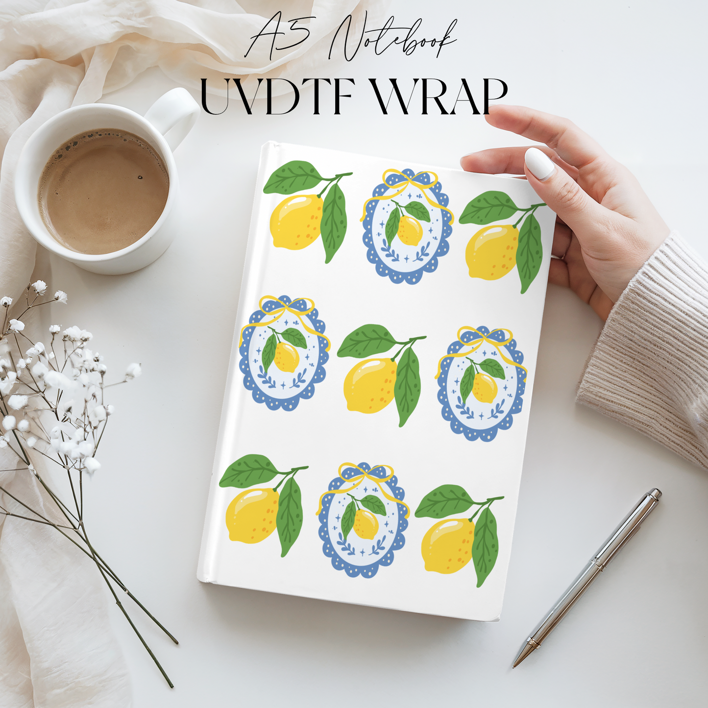 Premium A5 Notebook UVDTF Wraps | A5 Transfer | Design 1