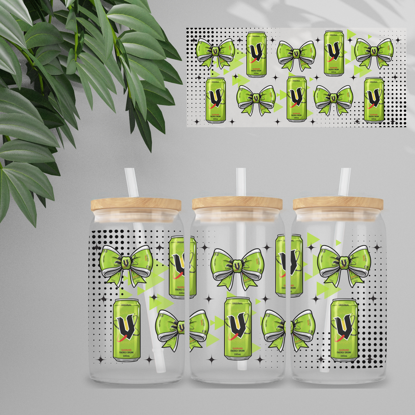 Double Sided UVDTF Wrap | 16oz Tumbler Transfer | 24cm x 11cm | Drinks | 37