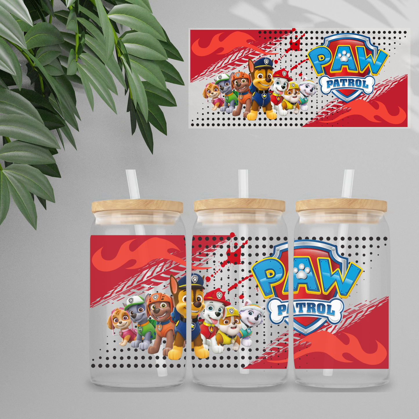 Double Sided UVDTF Wrap | 16oz Tumbler Transfer | 24cm x 11cm | characters 6