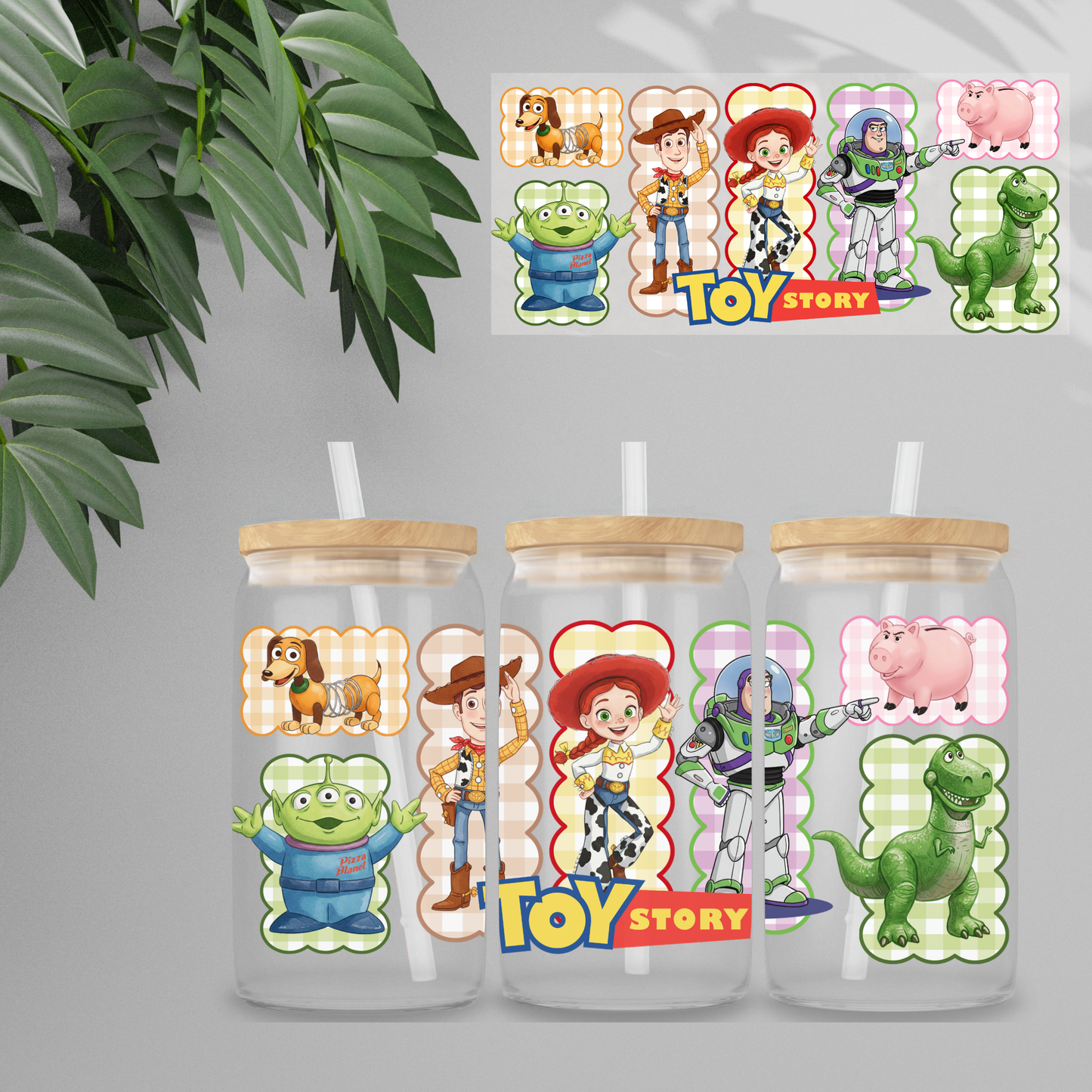 Double Sided UVDTF Wrap | 16oz Tumbler Transfer | 24cm x 11cm | characters 1