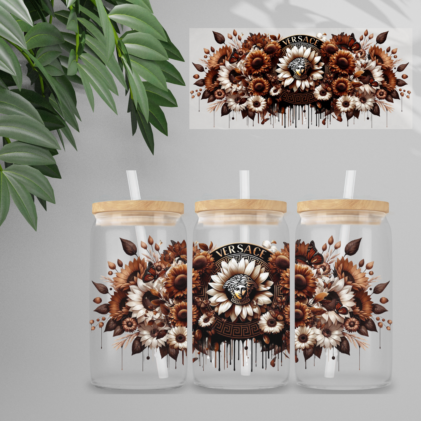 Double Sided UVDTF Wrap | 16oz Tumbler Transfer | 24cm x 11cm | Designer | 47