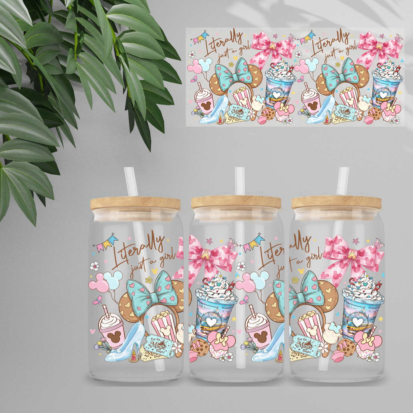 Double Sided UVDTF Wrap | 16oz Tumbler Transfer | 24cm x 11cm | Cutesy 13