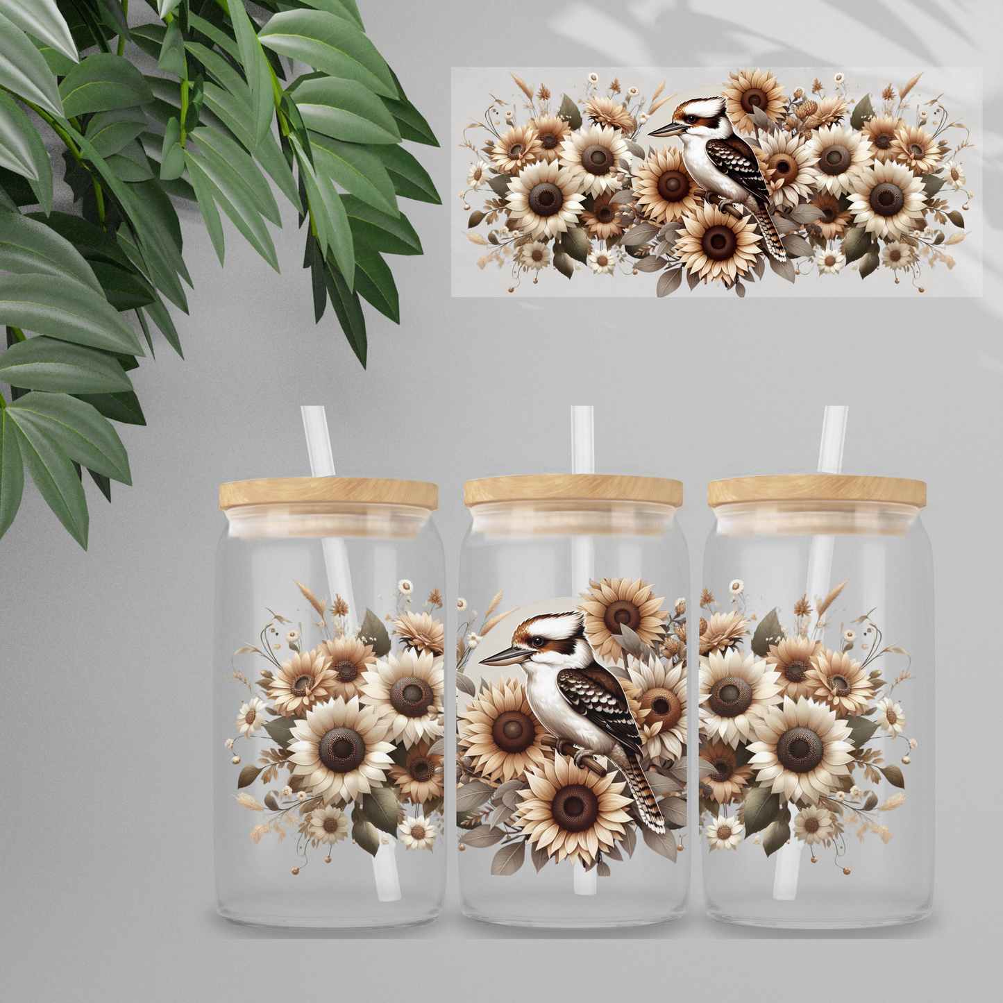 Double Sided UVDTF Wrap | 16oz Tumbler Transfer | 24cm x 11cm | Animals 14