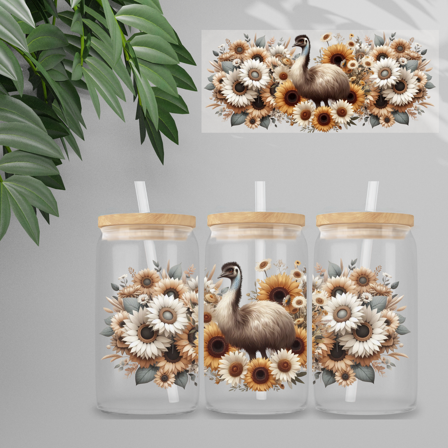 Double Sided UVDTF Wrap | 16oz Tumbler Transfer | 24cm x 11cm | Animals 18