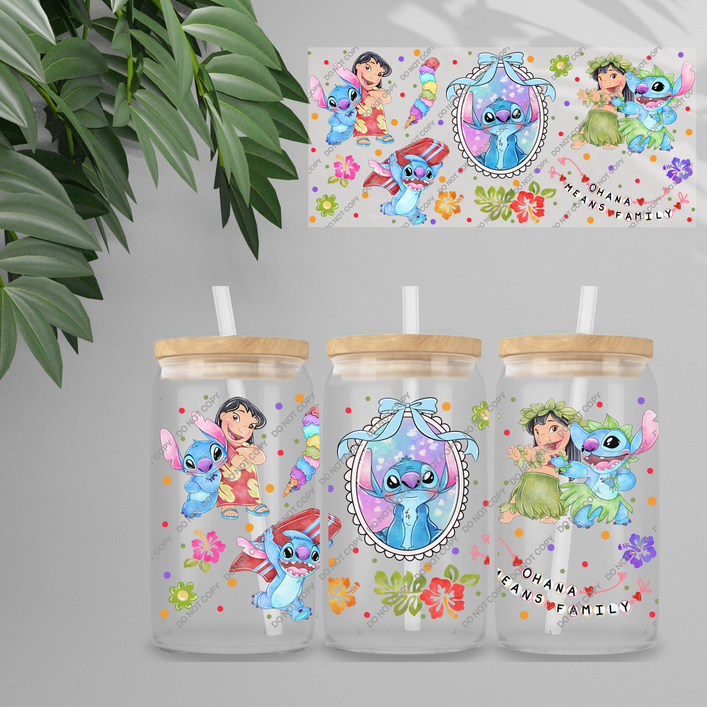 Double Sided UVDTF Wrap | 16oz Tumbler Transfer | 24cm x 11cm | characters 37