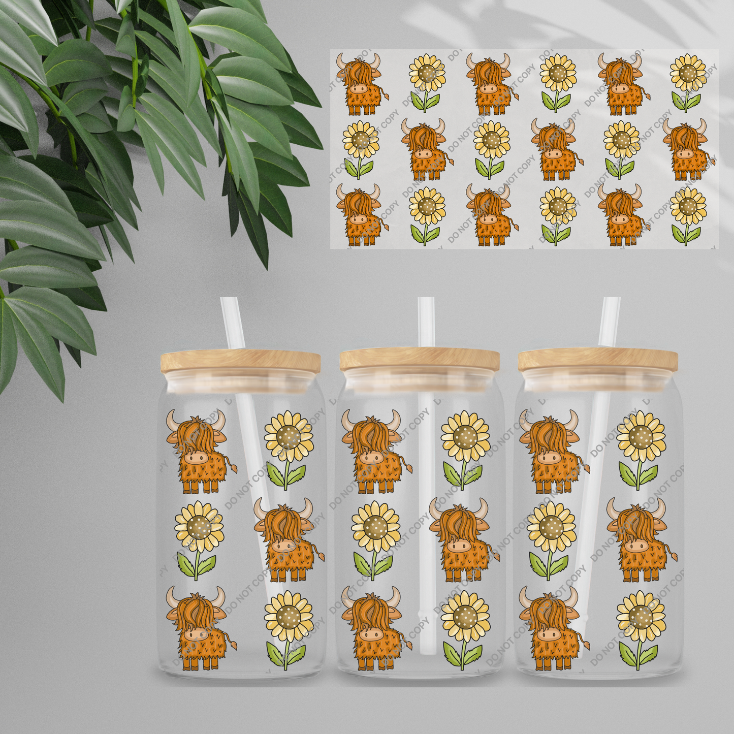 Double Sided UVDTF Wrap | 16oz Tumbler Transfer | 24cm x 11cm | Animals 21