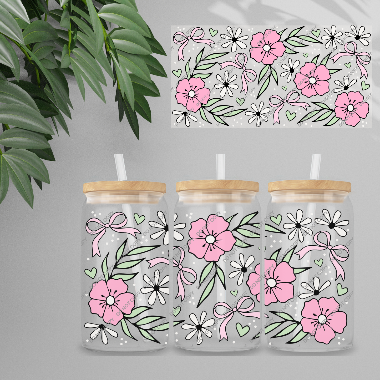 Double Sided UVDTF Wrap | 16oz Tumbler Transfer | 24cm x 11cm | Cutesy 21