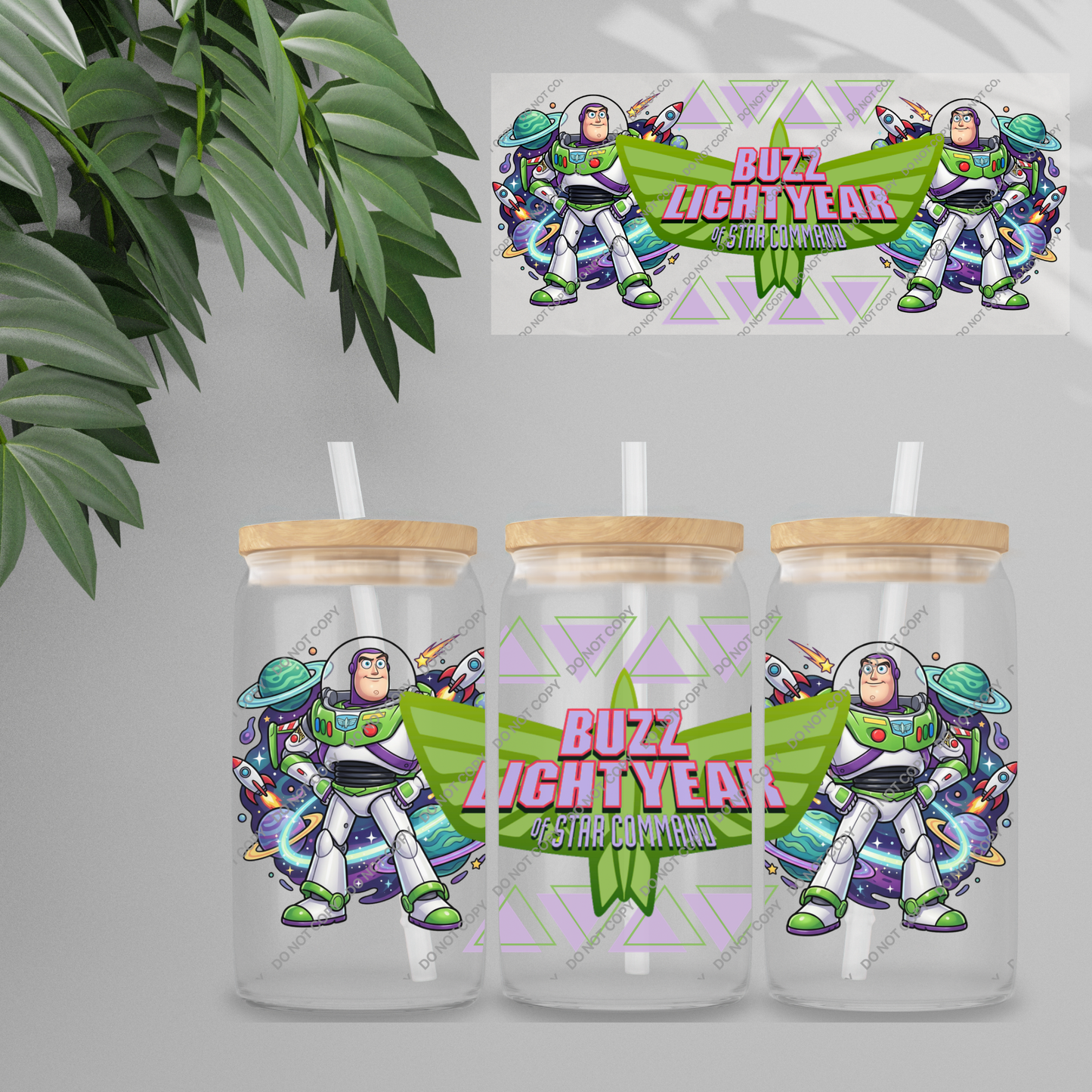 Double Sided UVDTF Wrap | 16oz Tumbler Transfer | 24cm x 11cm | characters 71