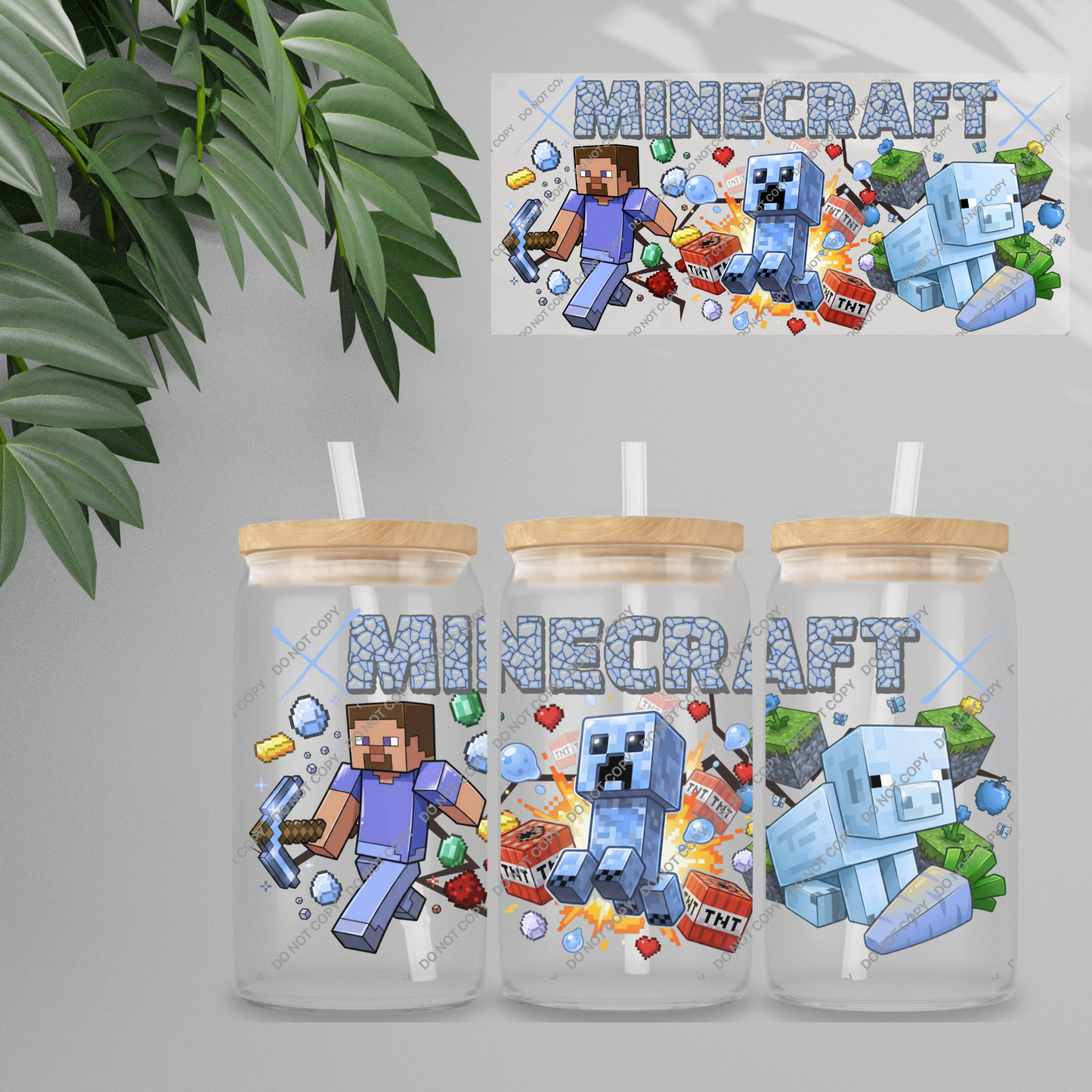 Double Sided UVDTF Wrap | 16oz Tumbler Transfer | 24cm x 11cm | characters 56