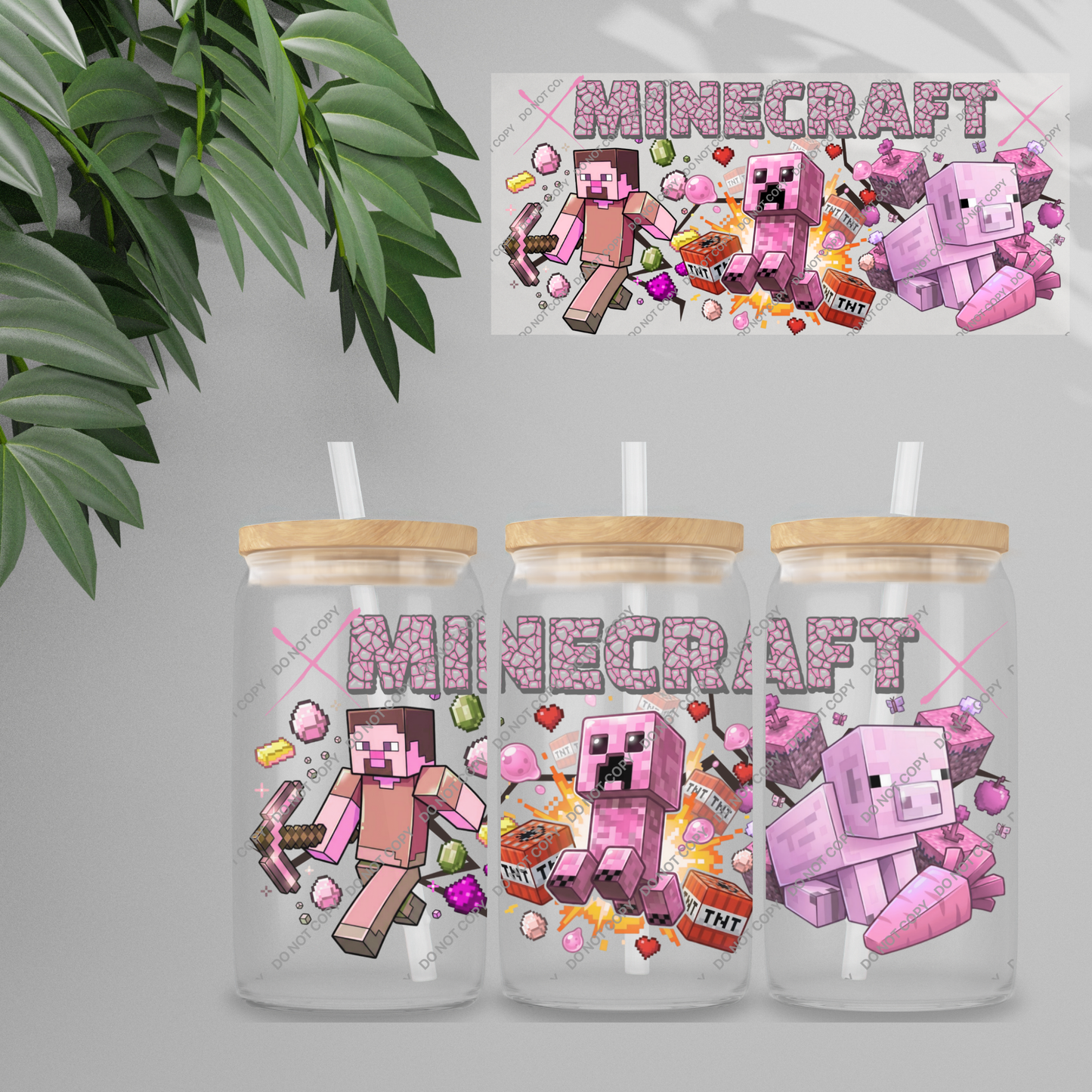Double Sided UVDTF Wrap | 16oz Tumbler Transfer | 24cm x 11cm | characters 55