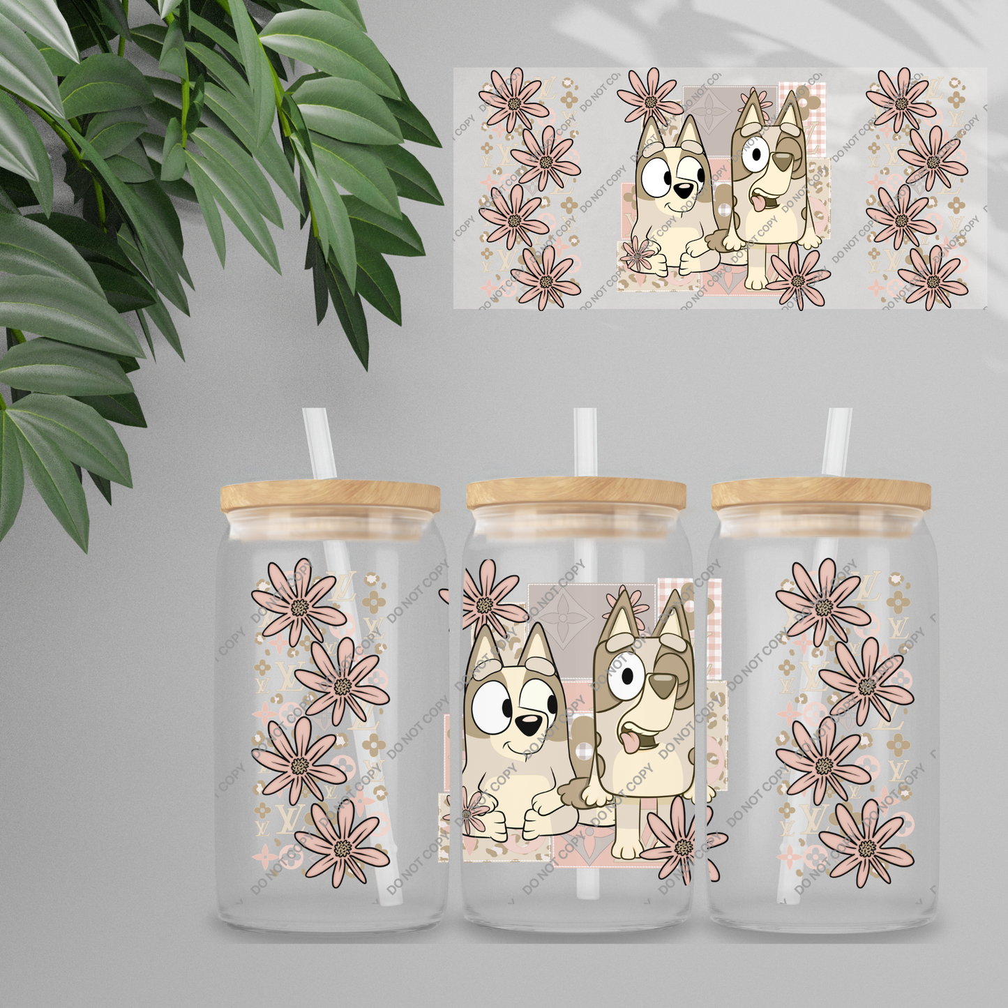 Double Sided UVDTF Wrap | 16oz Tumbler Transfer | 24cm x 11cm | characters 41