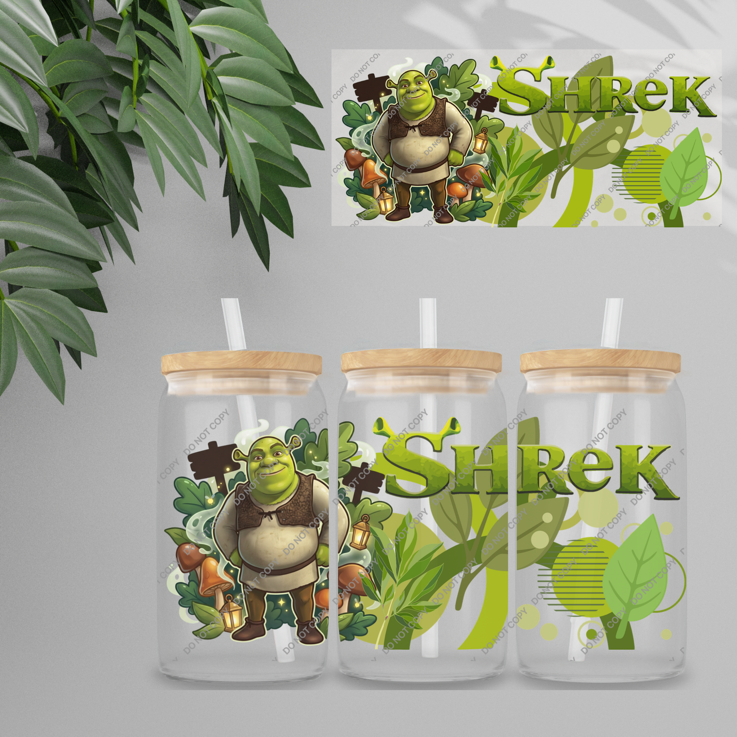 Double Sided UVDTF Wrap | 16oz Tumbler Transfer | 24cm x 11cm | characters 50