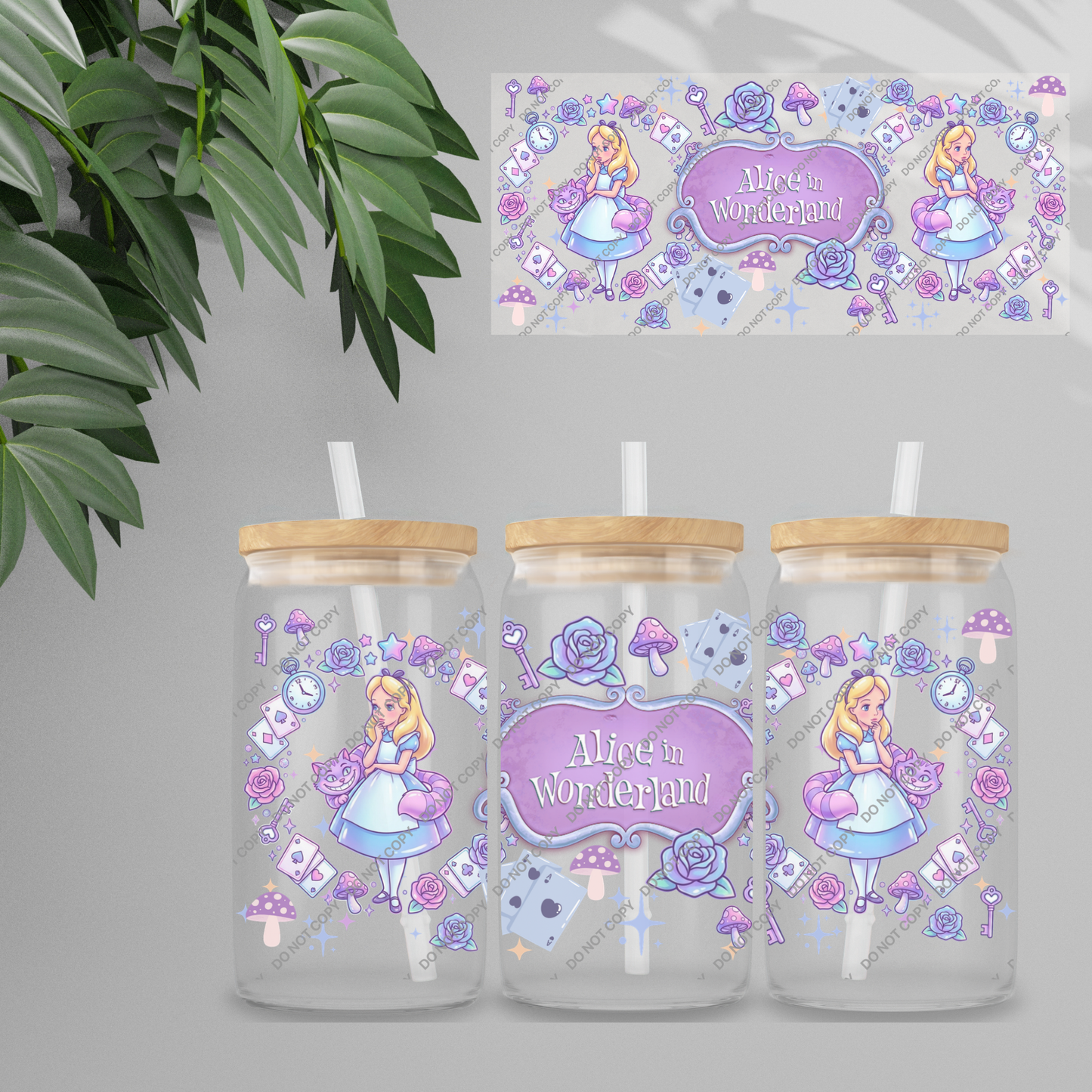Double Sided UVDTF Wrap | 16oz Tumbler Transfer | 24cm x 11cm | characters 64