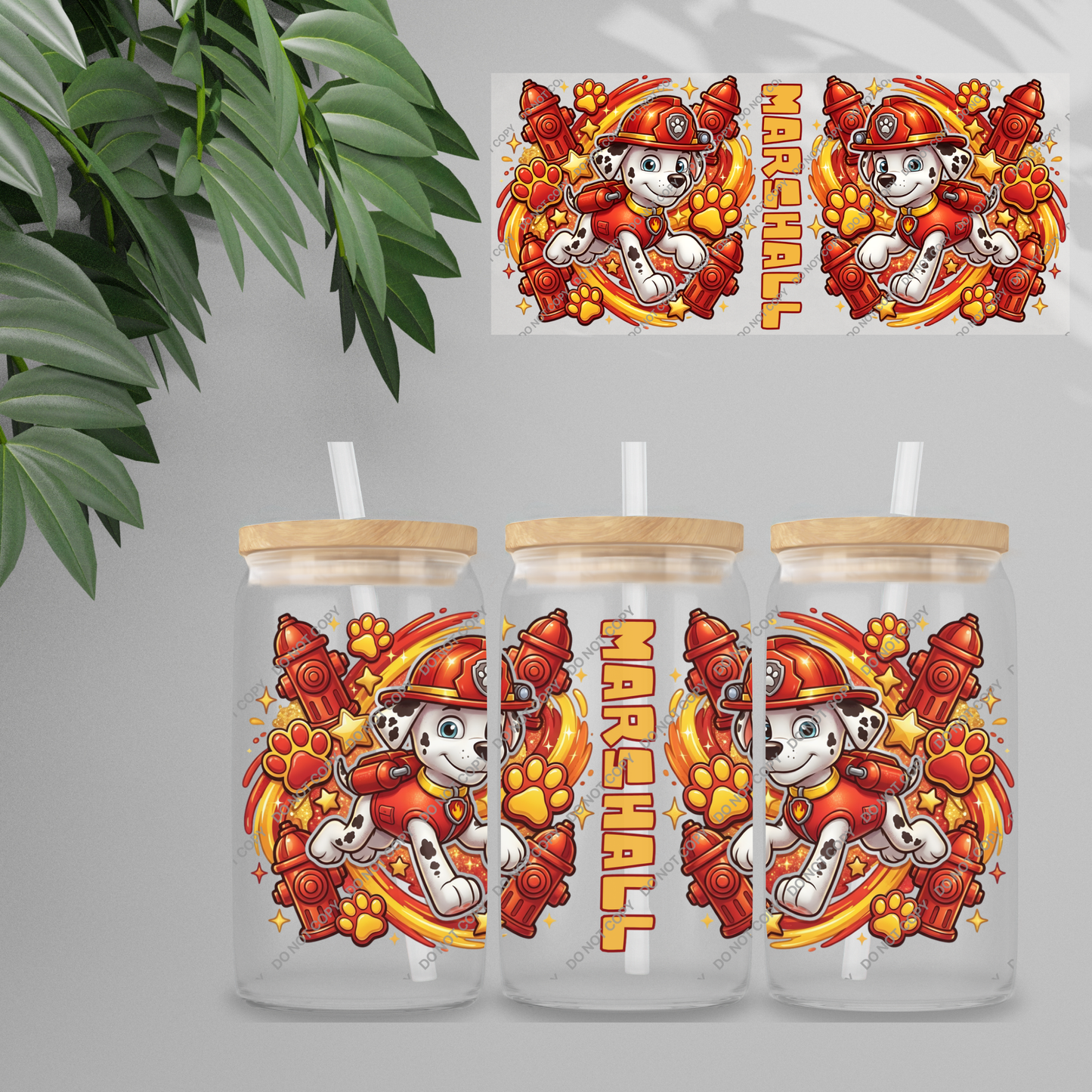 Double Sided UVDTF Wrap | 16oz Tumbler Transfer | 24cm x 11cm | characters 53