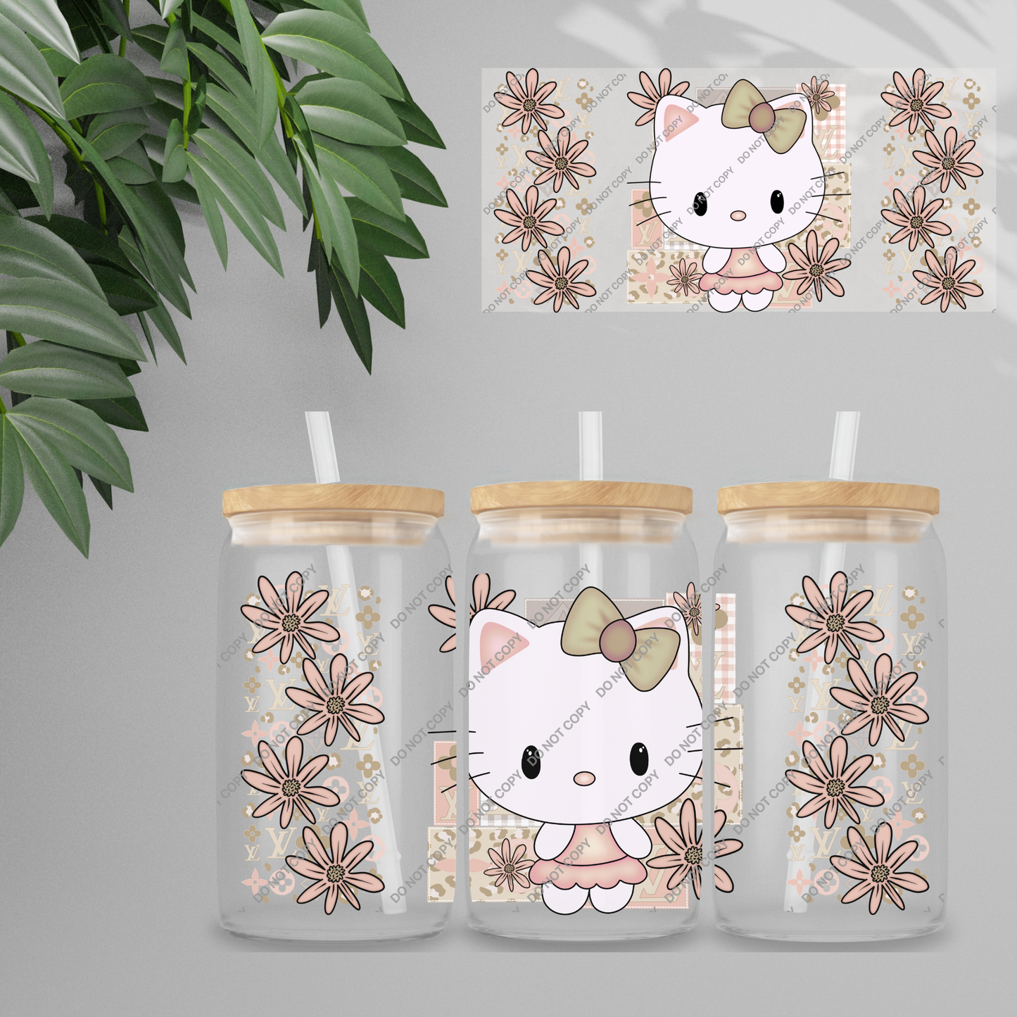 Double Sided UVDTF Wrap | 16oz Tumbler Transfer | 24cm x 11cm | characters 95