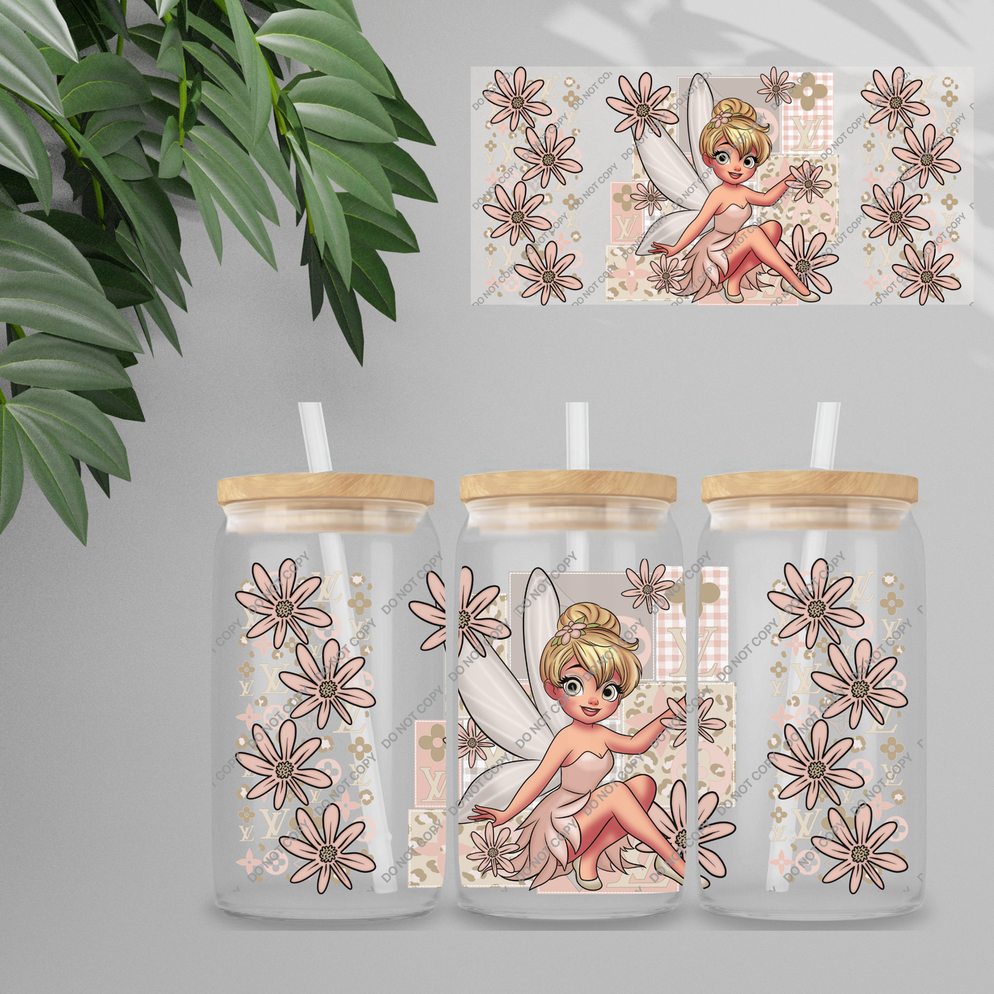 Double Sided UVDTF Wrap | 16oz Tumbler Transfer | 24cm x 11cm | characters 96