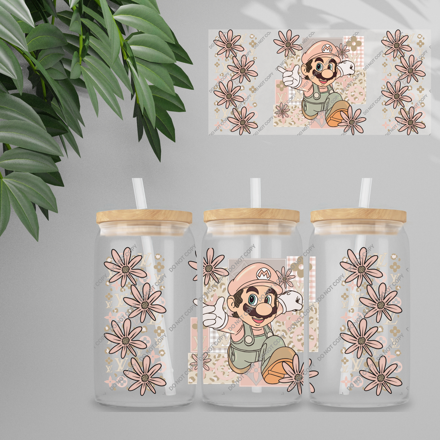 Double Sided UVDTF Wrap | 16oz Tumbler Transfer | 24cm x 11cm | characters 93