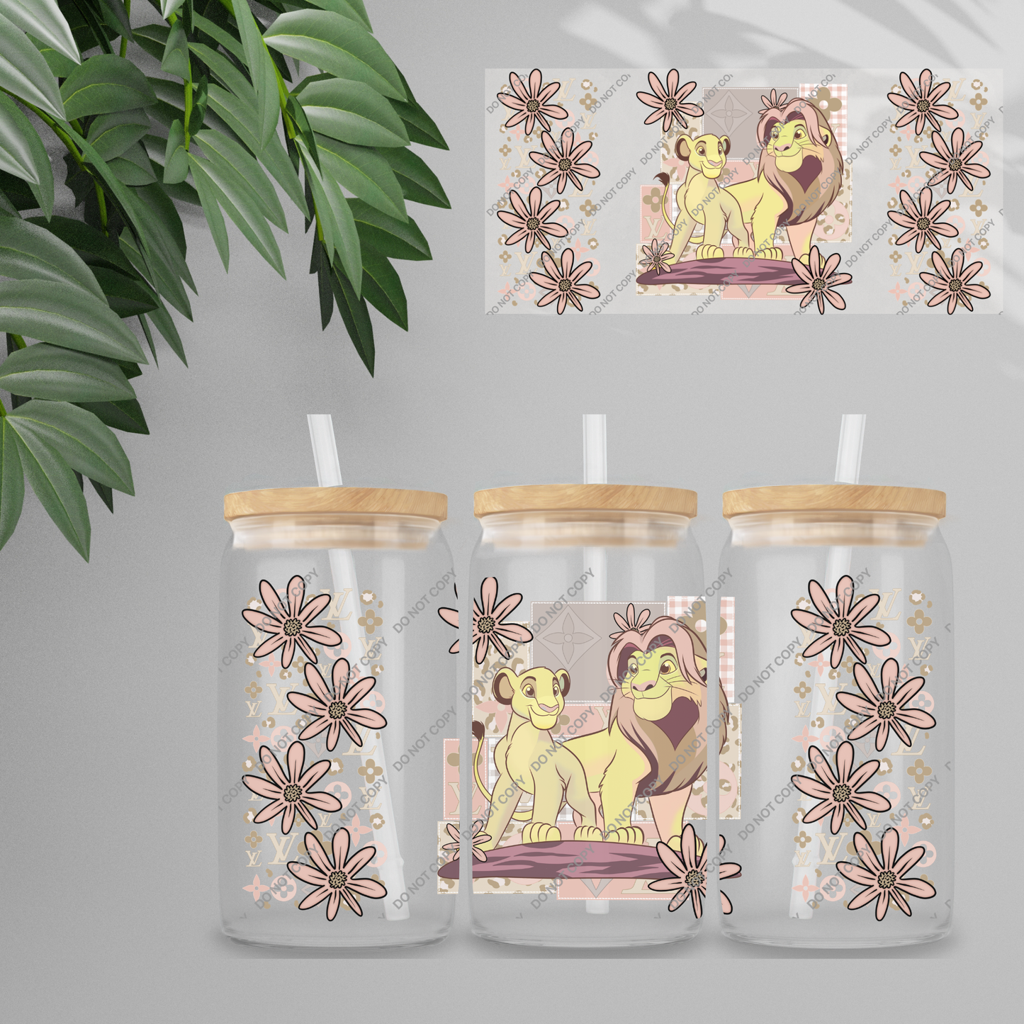 Double Sided UVDTF Wrap | 16oz Tumbler Transfer | 24cm x 11cm | characters 105