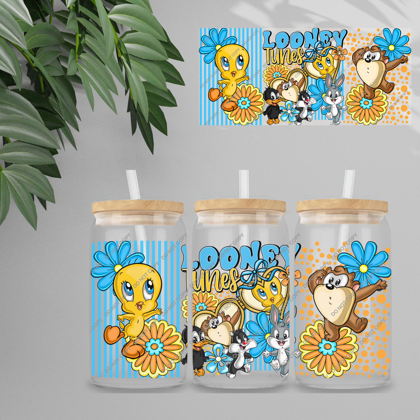 Double Sided UVDTF Wrap | 16oz Tumbler Transfer | 24cm x 11cm | characters 82