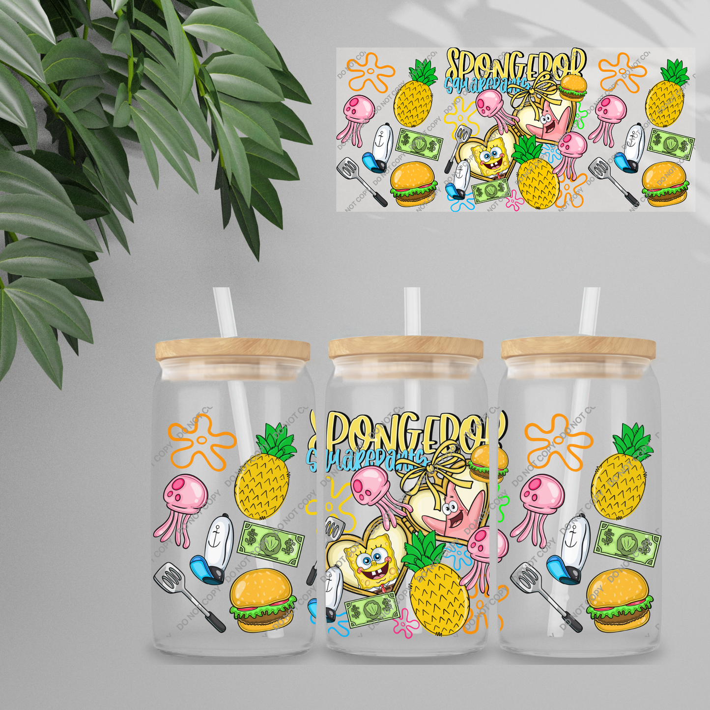 Double Sided UVDTF Wrap | 16oz Tumbler Transfer | 24cm x 11cm | characters 88