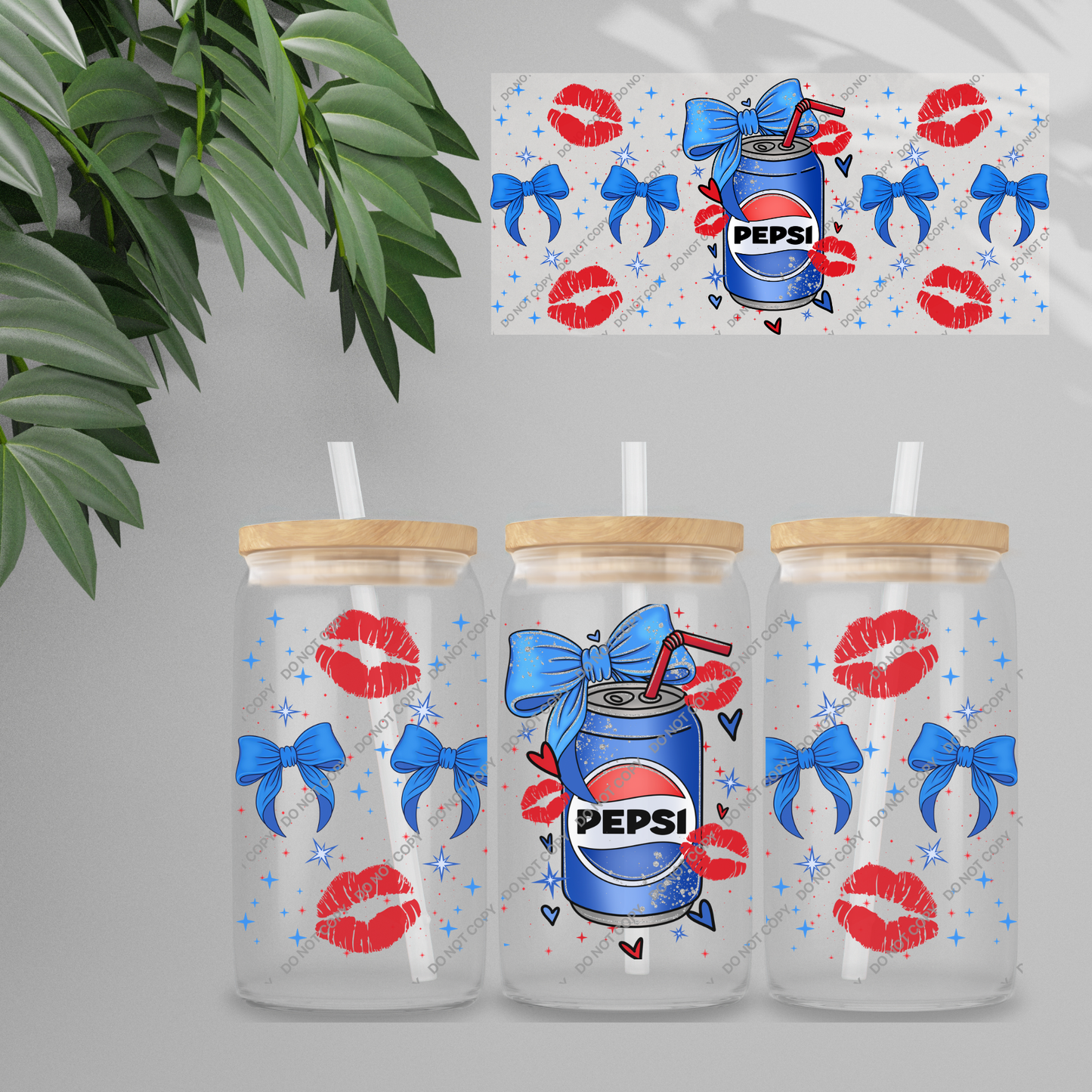 Double Sided UVDTF Wrap | 16oz Tumbler Transfer | 24cm x 11cm | Drinks | 41