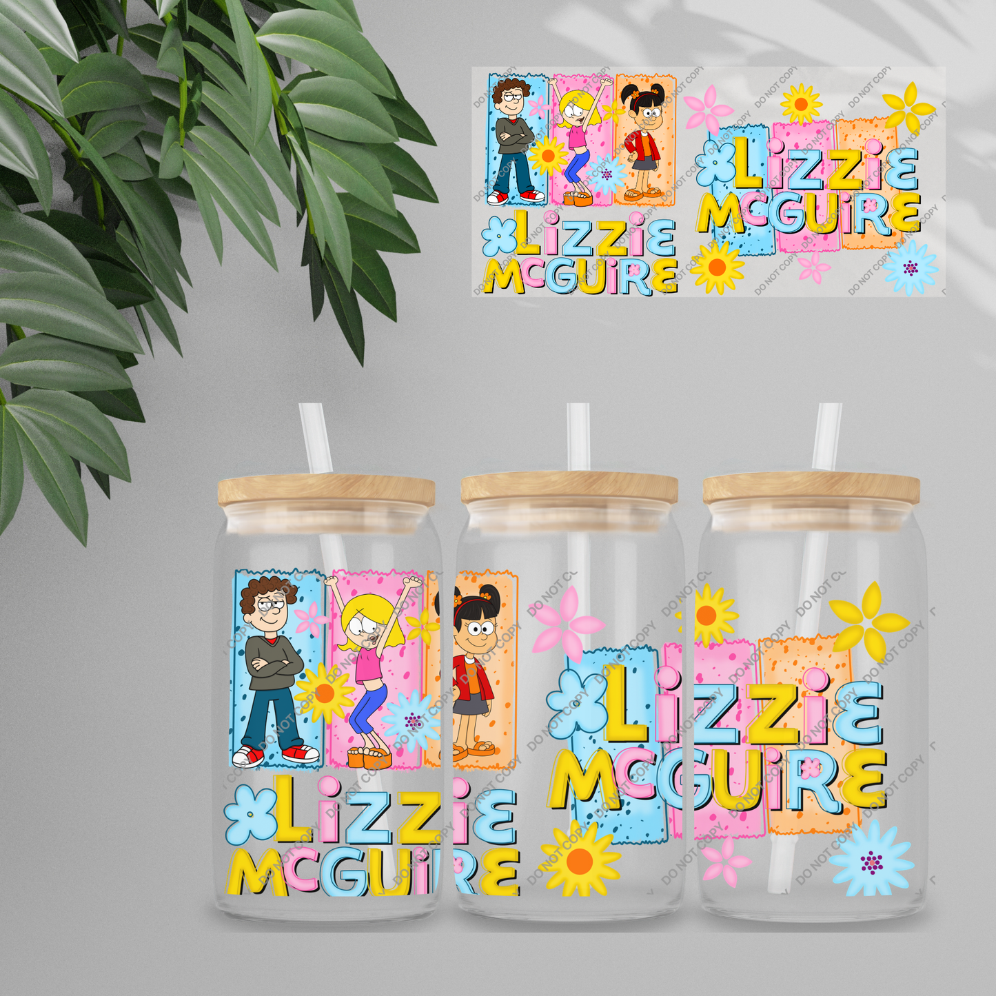 Double Sided UVDTF Wrap | 16oz Tumbler Transfer | 24cm x 11cm | characters 113